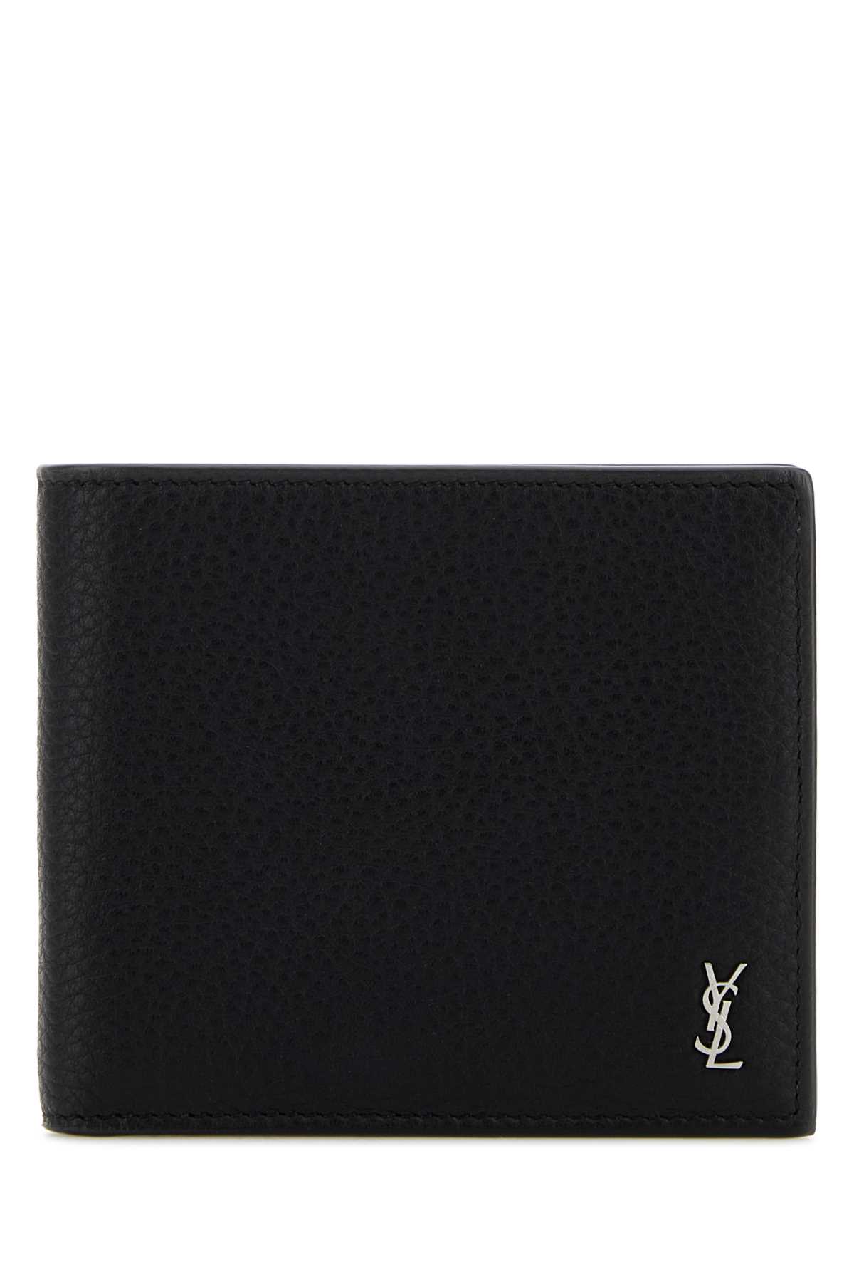 Saint Laurent Black Leather Wallet