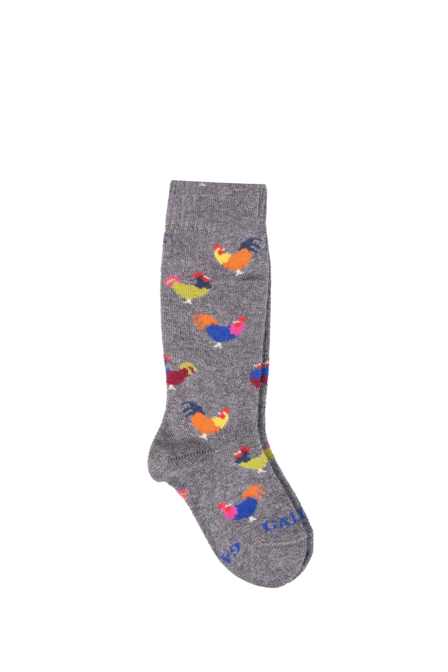 Gallo Kids' Cotton Socks In Grey