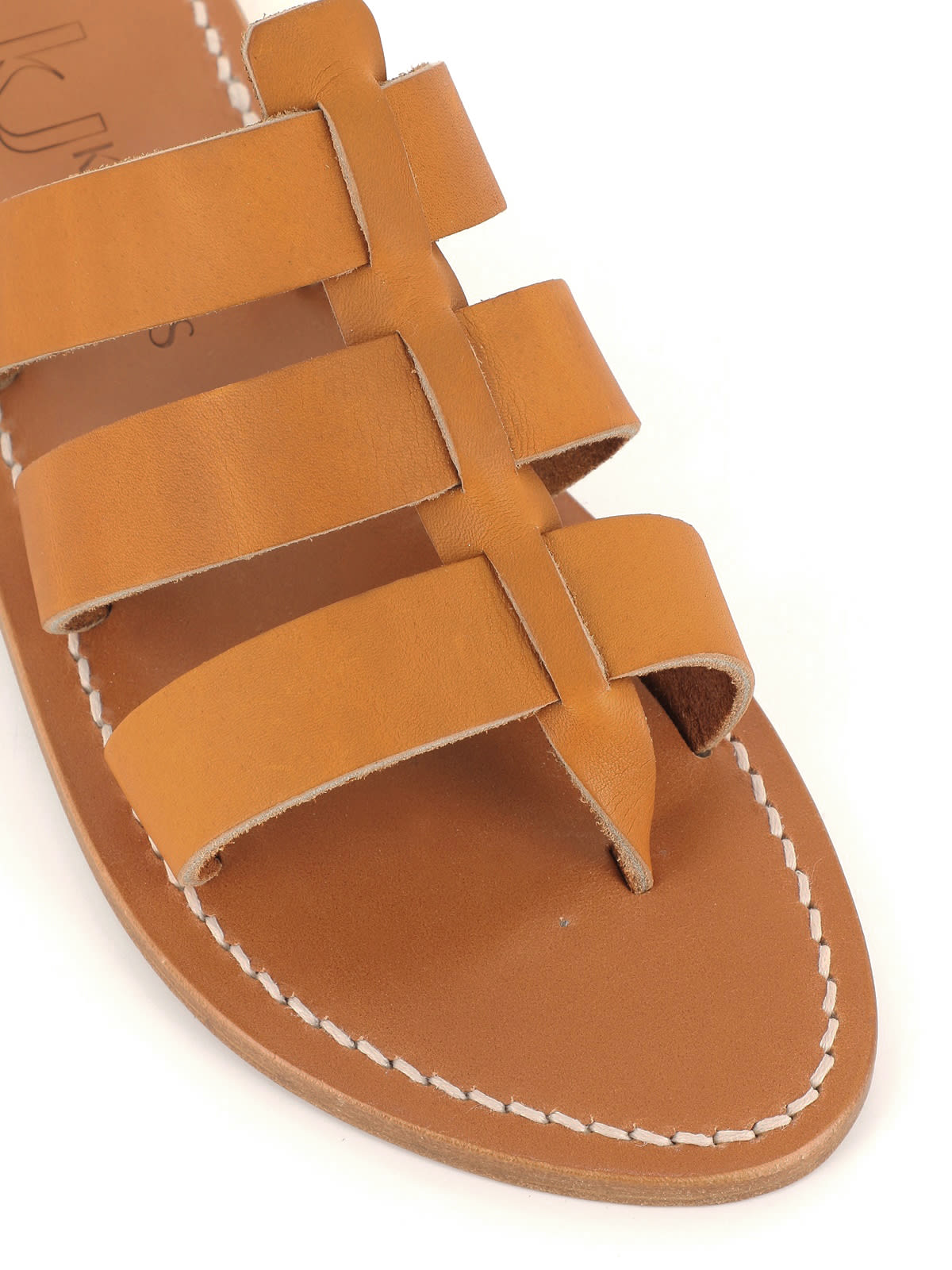 Shop Kjacques Sandal Dolon In Leather