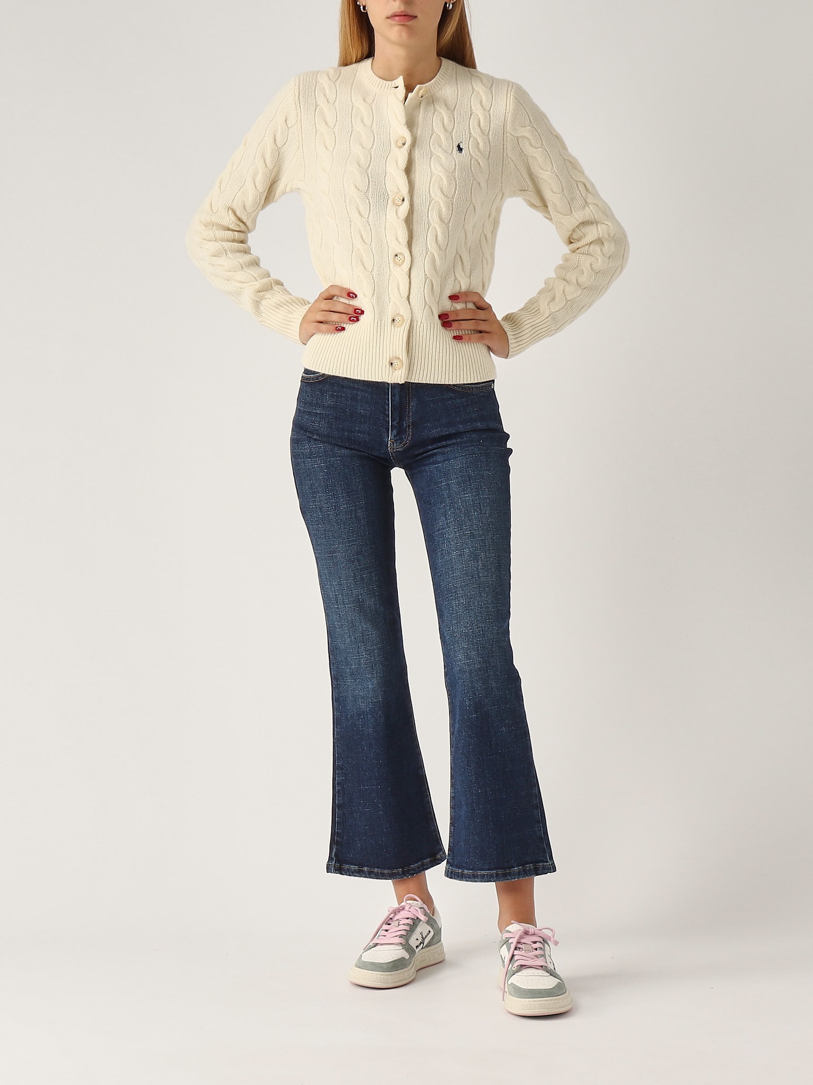 Shop Polo Ralph Lauren Wool Cardigan In Crema