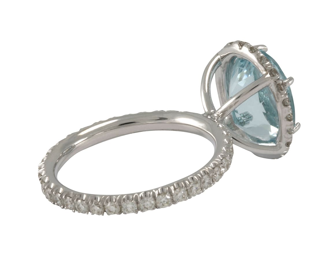 Shop Lo Spazio Jewelry Lo Spazio Aqua Lucente Ring(v) In Sky_blue
