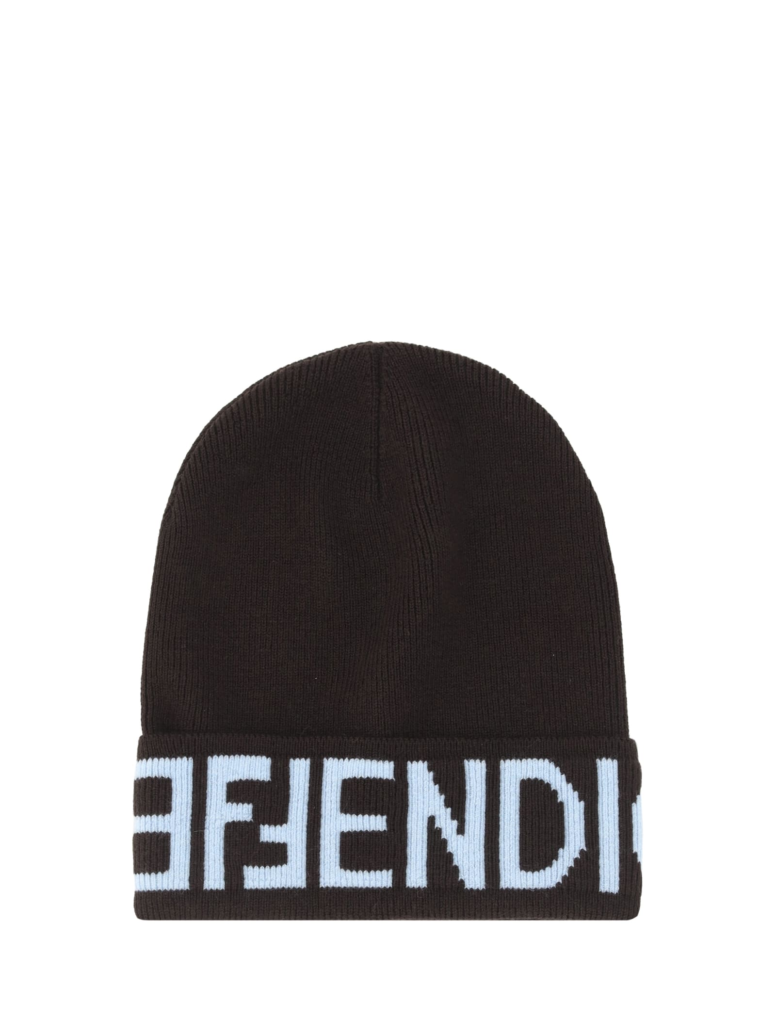 Shop Fendi Beanie Hat In Black