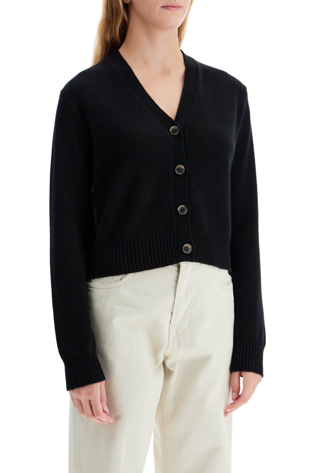 Shop Lisa Yang Cropped Cashmere Cardigan In Black (black)