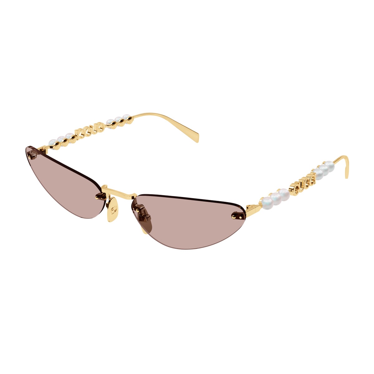 Gucci Gg1920s Linea Name Of Brand 004 Gold Pink Sunglasses In Gold