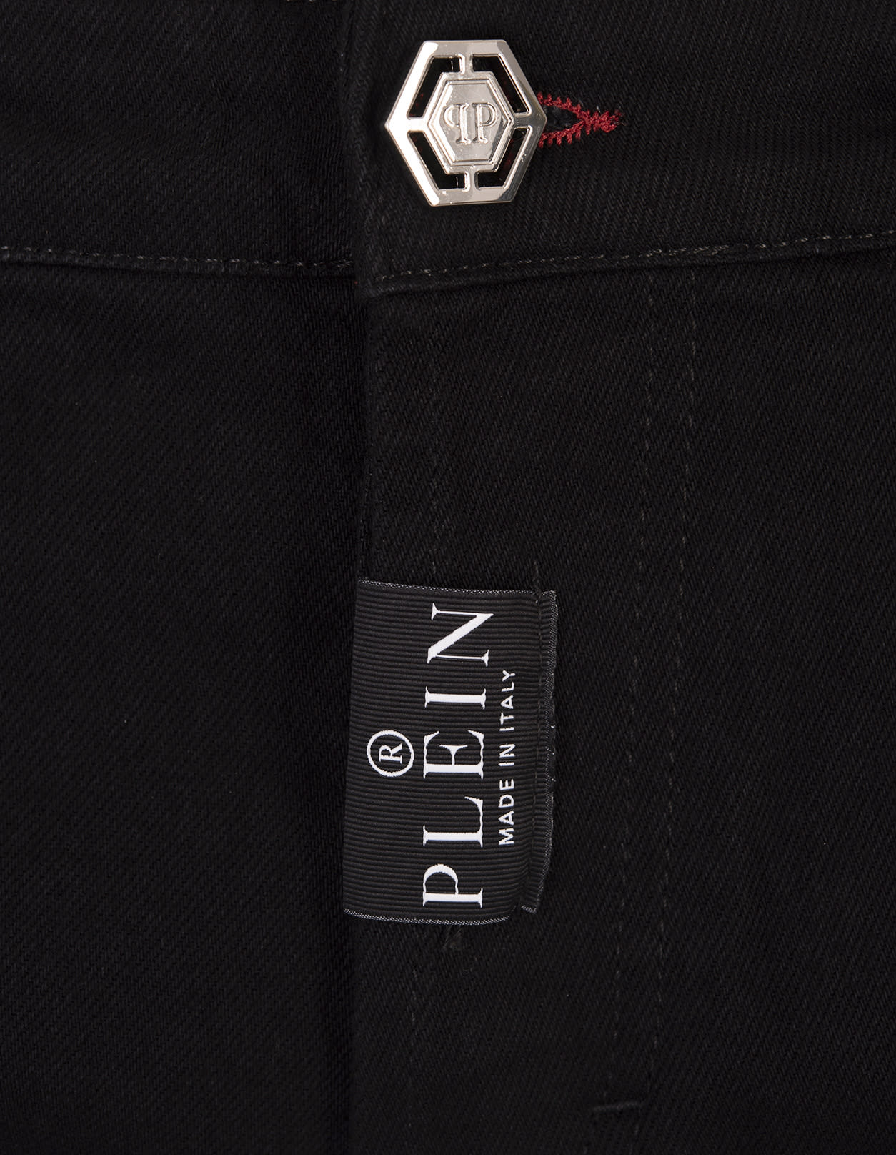 Shop Philipp Plein Black Super Straight Cut Jeans