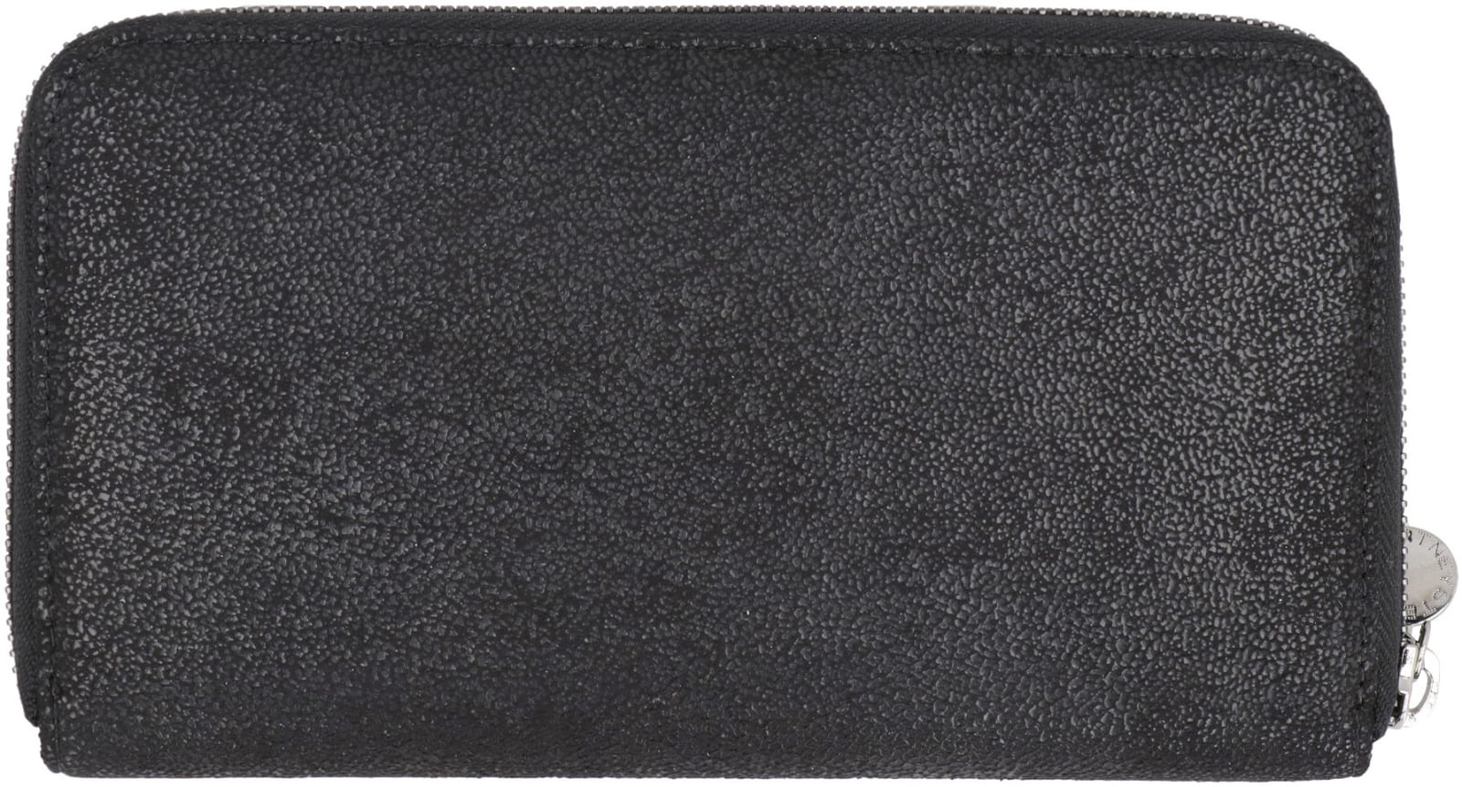 Shop Stella Mccartney Falabella Ziparound Wallet In Black