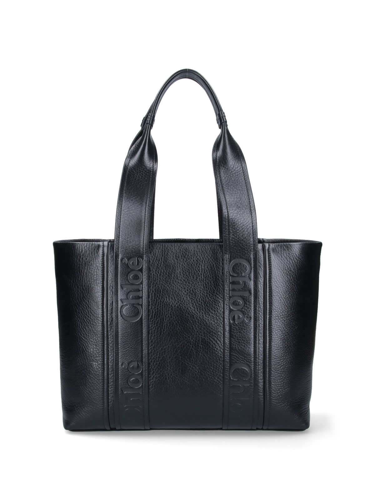 Shop Chloé Woody Tote Bag In Black