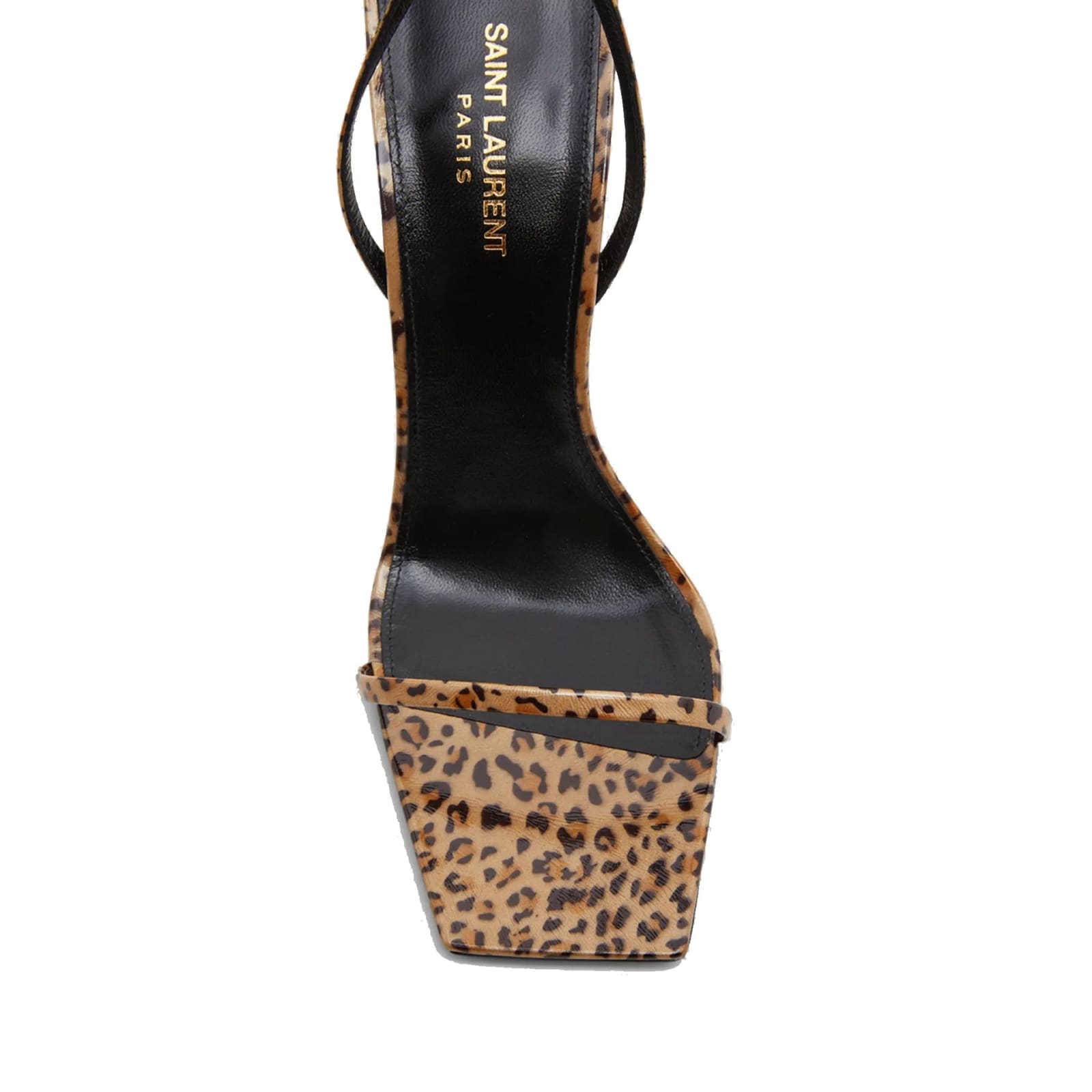 Shop Saint Laurent Pam 110 Leopard Sandals In Brown