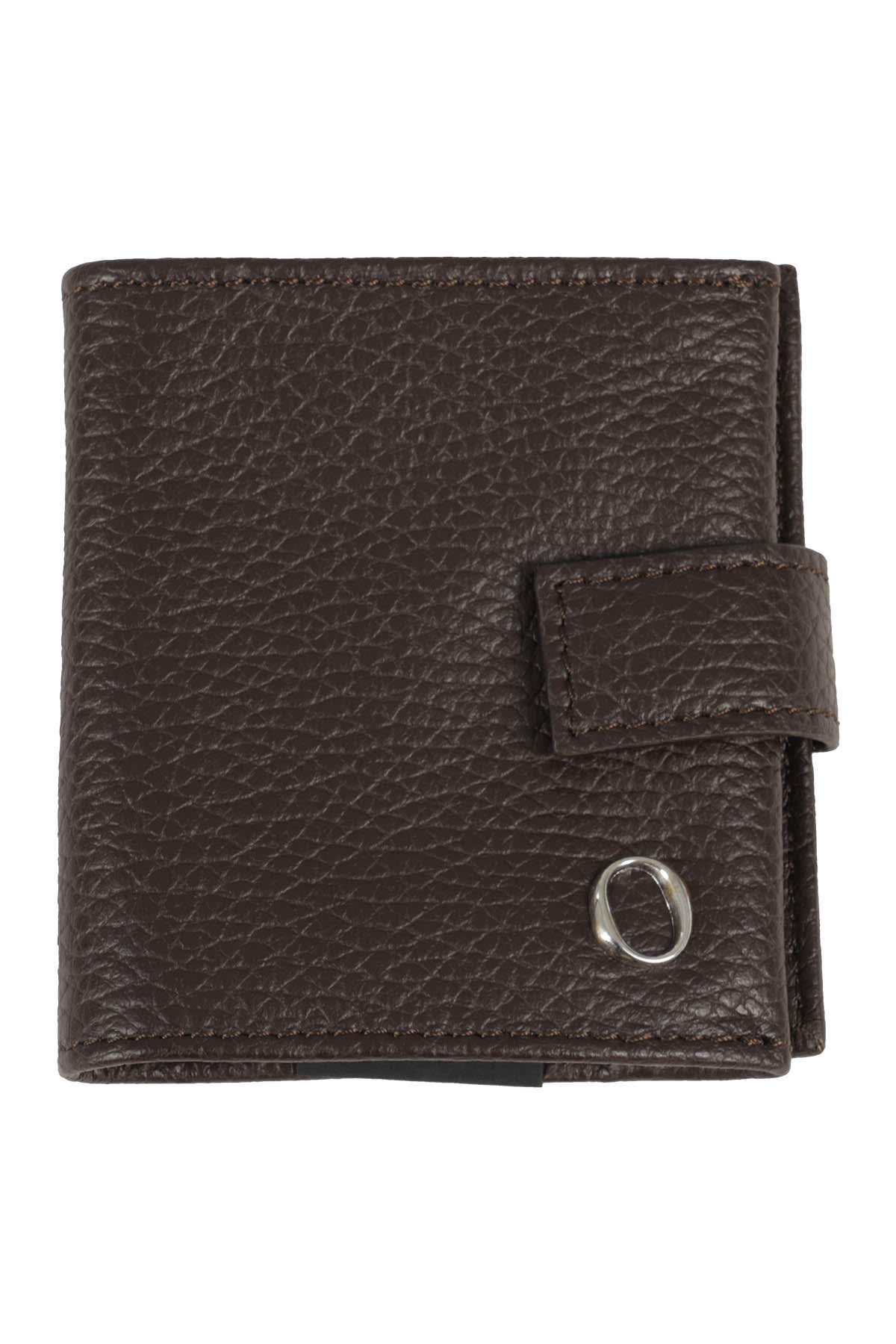 Orciani Leather Wallet In Eba Ebano
