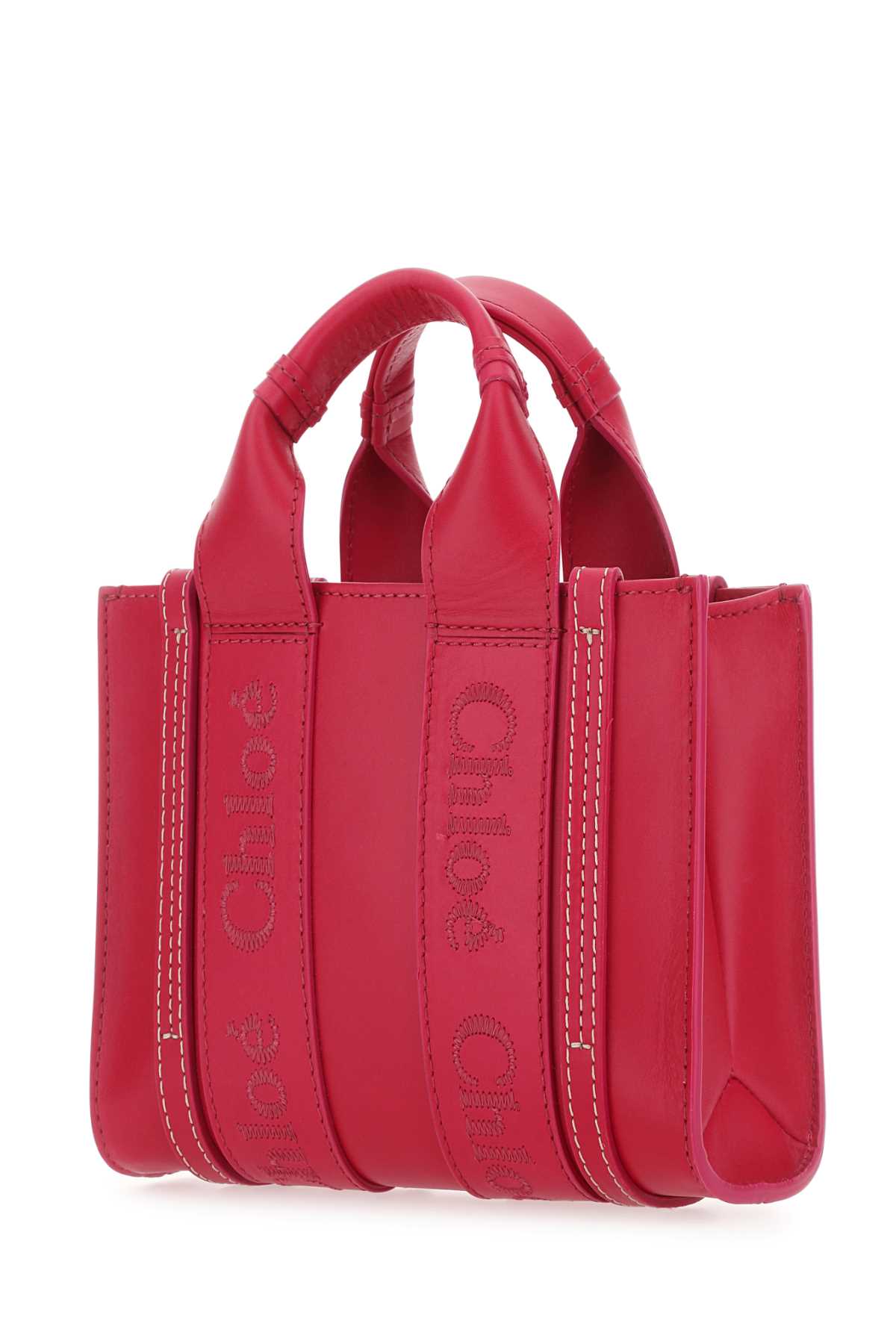 Chloé Tyrian Purple Leather Mini Woody Handbag In 6r2