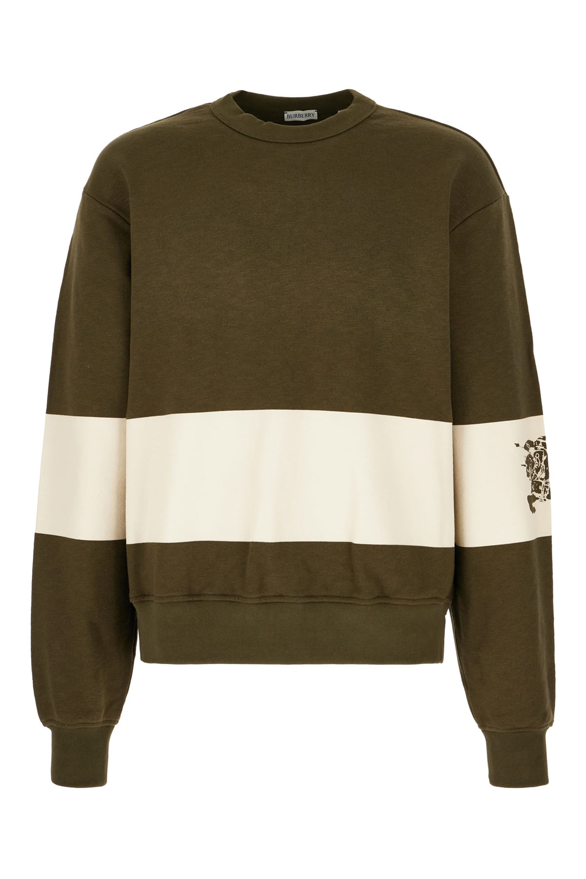 Shop Burberry Two-tone Cotton Oversize Sweatshirt In Loch