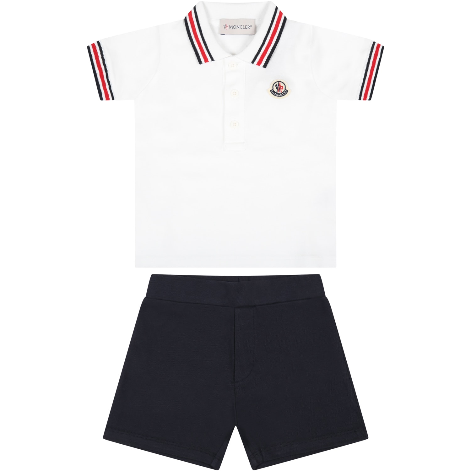 Moncler Multicolor Set For Baby Boy With Iconic Patch