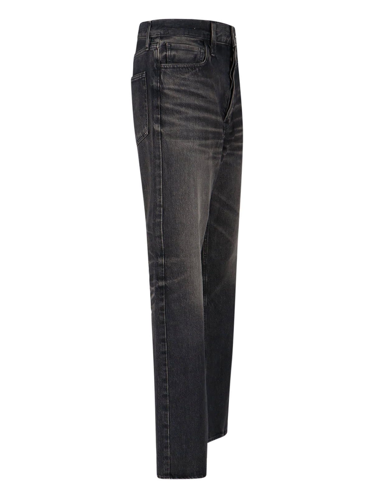 Fear Of God Straight-leg Distressed Jeans In Black