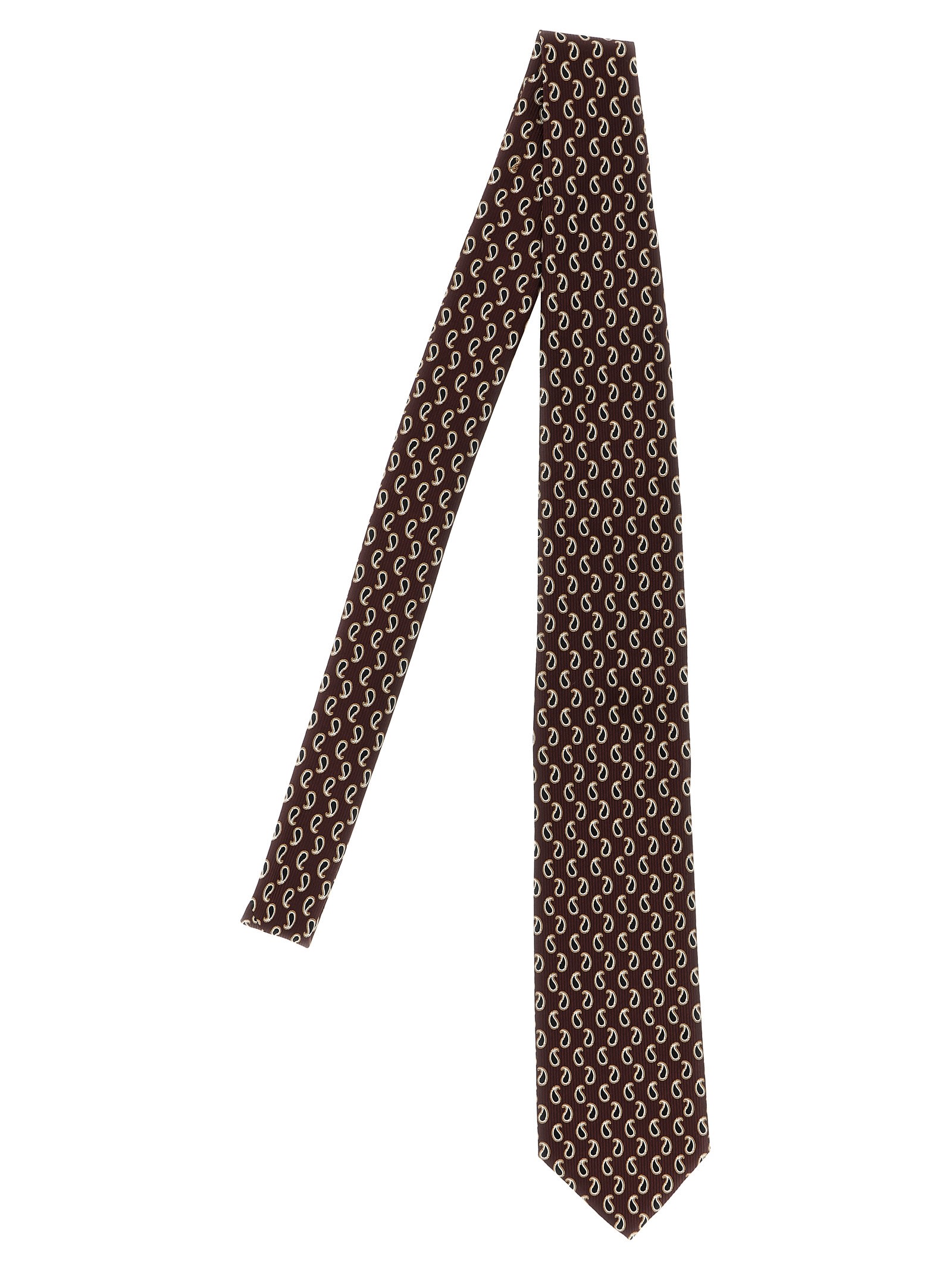 Brioni Jacquard Tie Ties And Papillon Multicolor In Brown