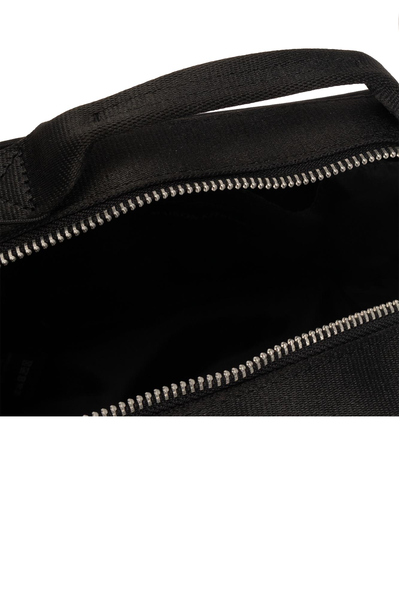 Shop Maison Kitsuné Belt Bag With Logo In Nero