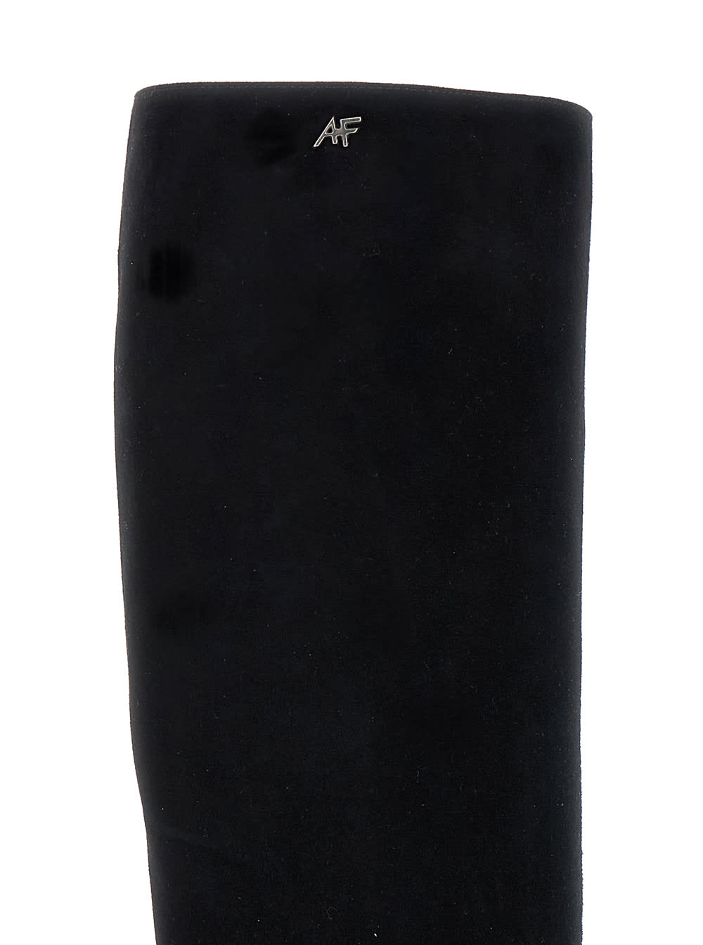 Shop Alberta Ferretti Black Boots With Logo Detail In Suede Woman