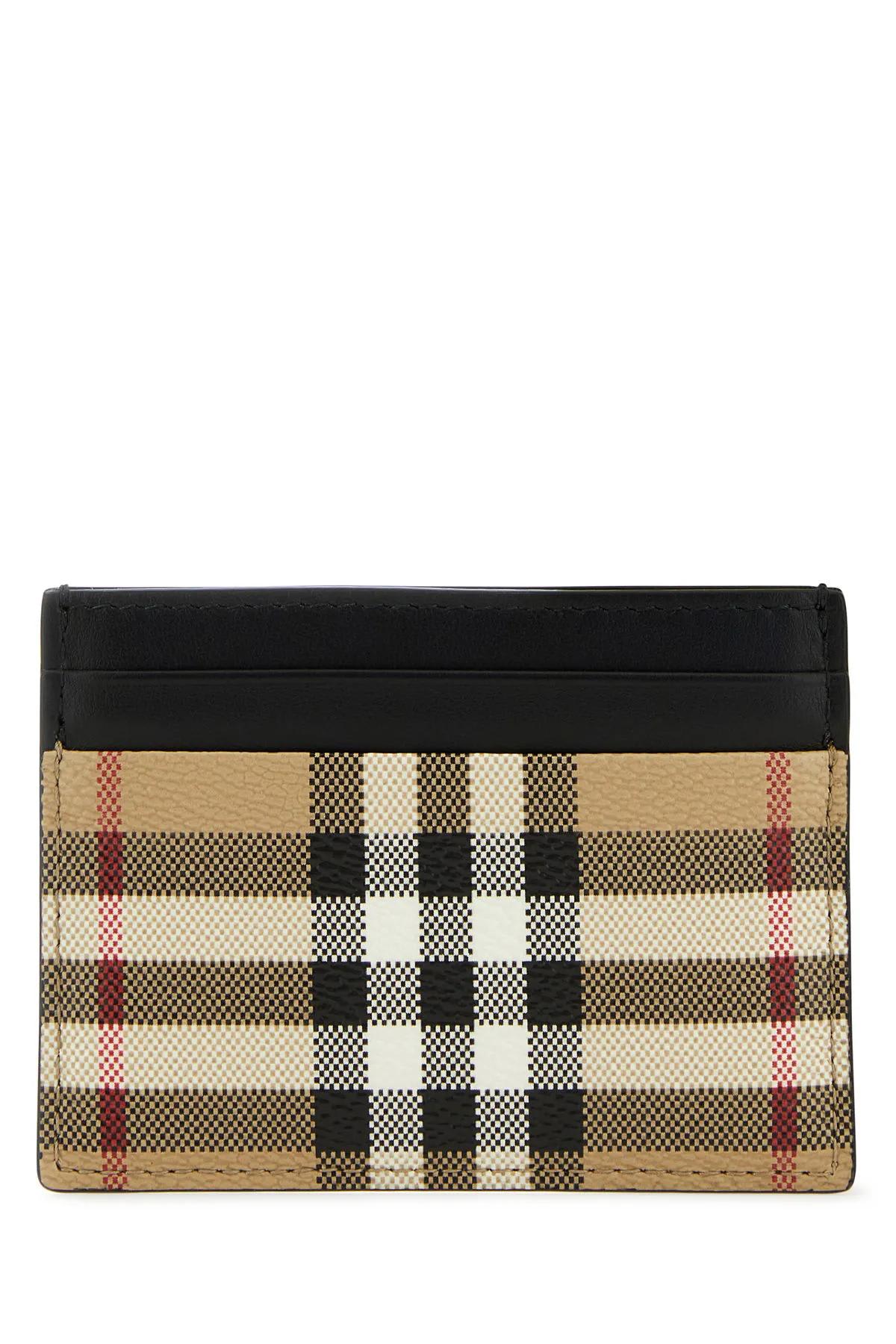 Burberry Printed Canvas Cardholder In Beige