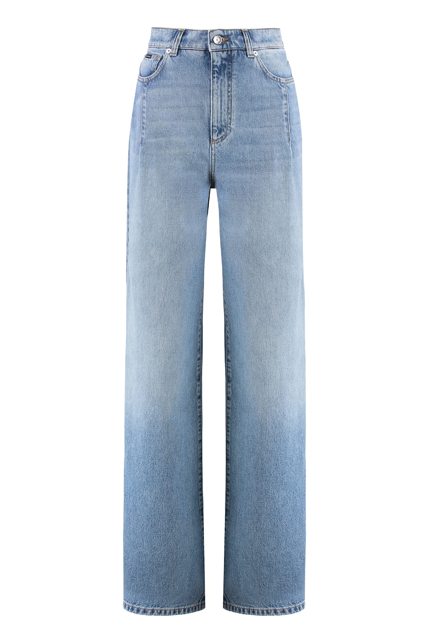 Dolce & Gabbana Wide-leg Jeans With 5 Pockets In Blue