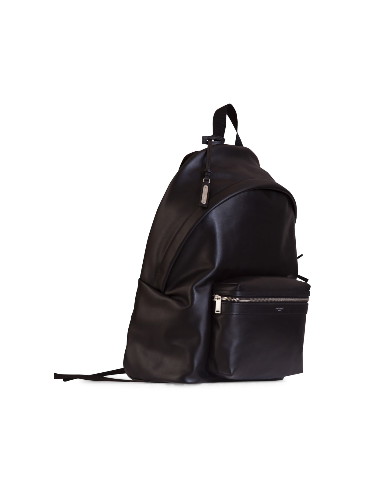 Shop Saint Laurent City Matt Leather Backpack In Black