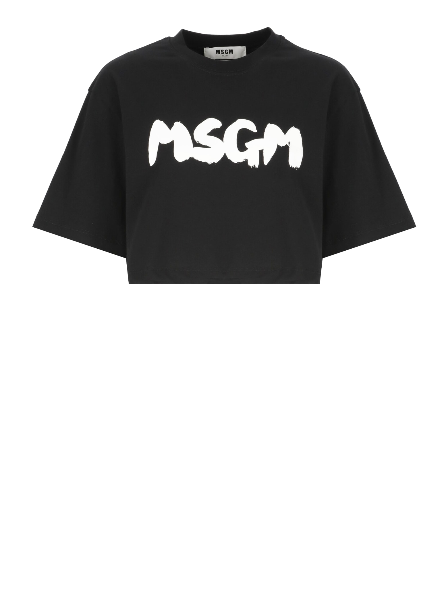 Msgm T-shirt With Logo In Black