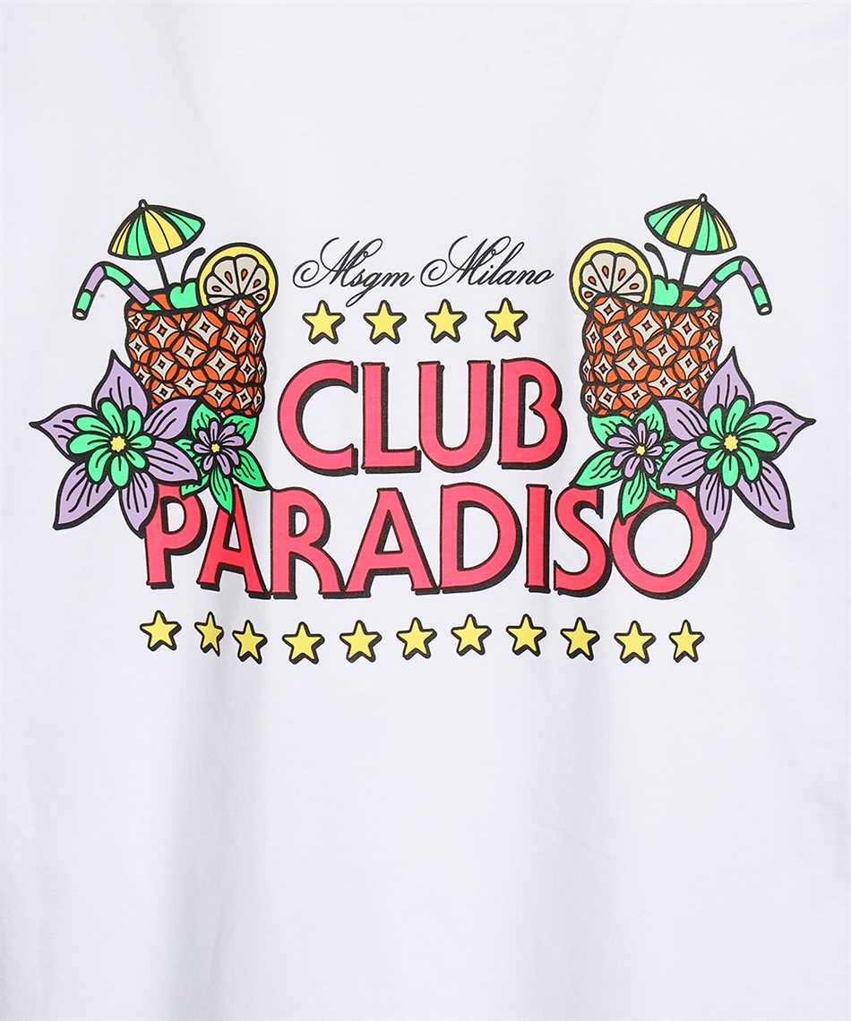 Msgm Club Paradiso Cotton T-shirt In White