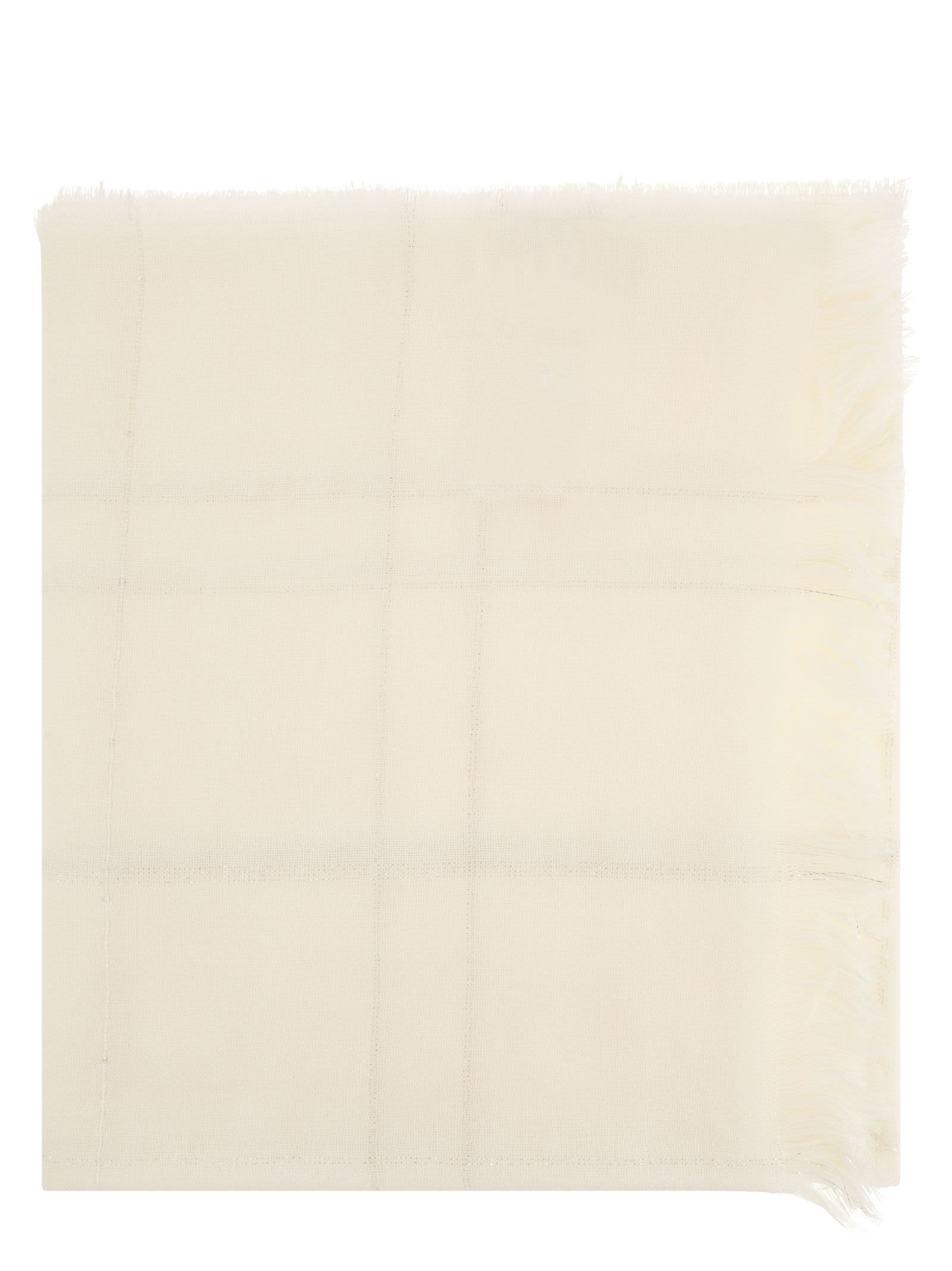 Peserico Virgin Wool Scarf In White