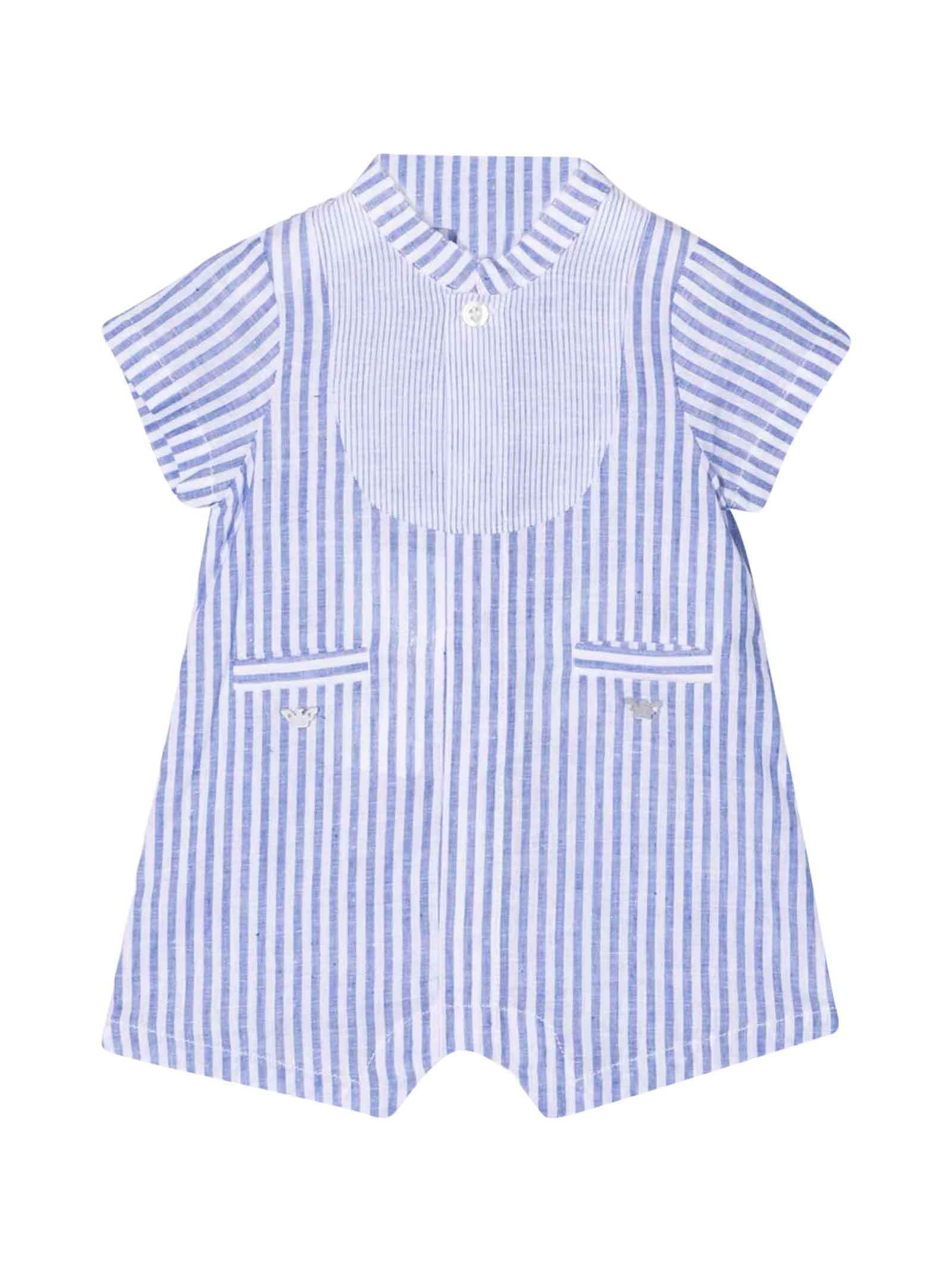 Emporio Armani Newborn Striped Babysuit