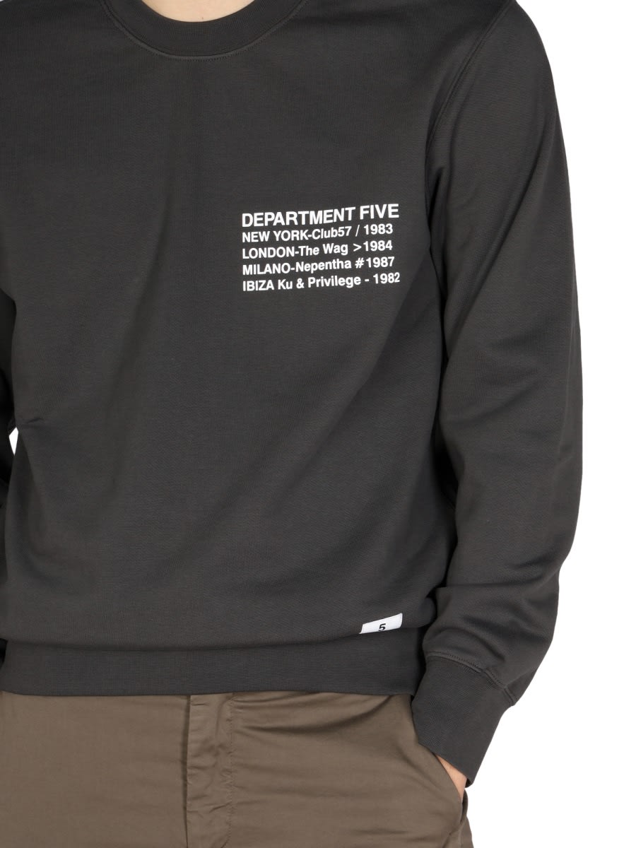Shop Department Five Cast Sweatshirt In Charcoal