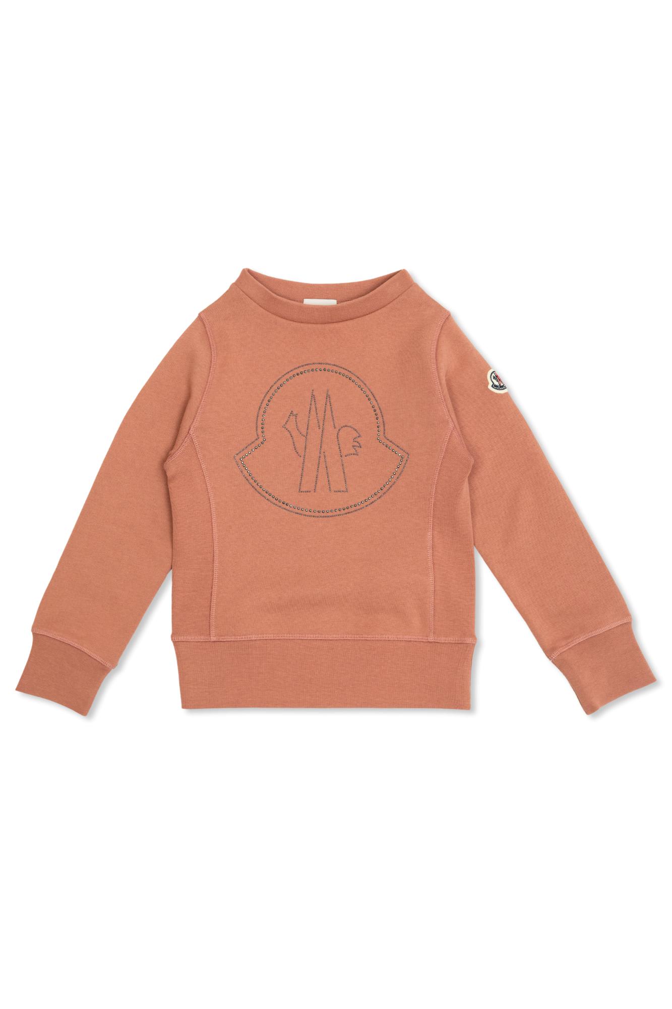 Moncler Rhinestone Sweatshirt In Rosa