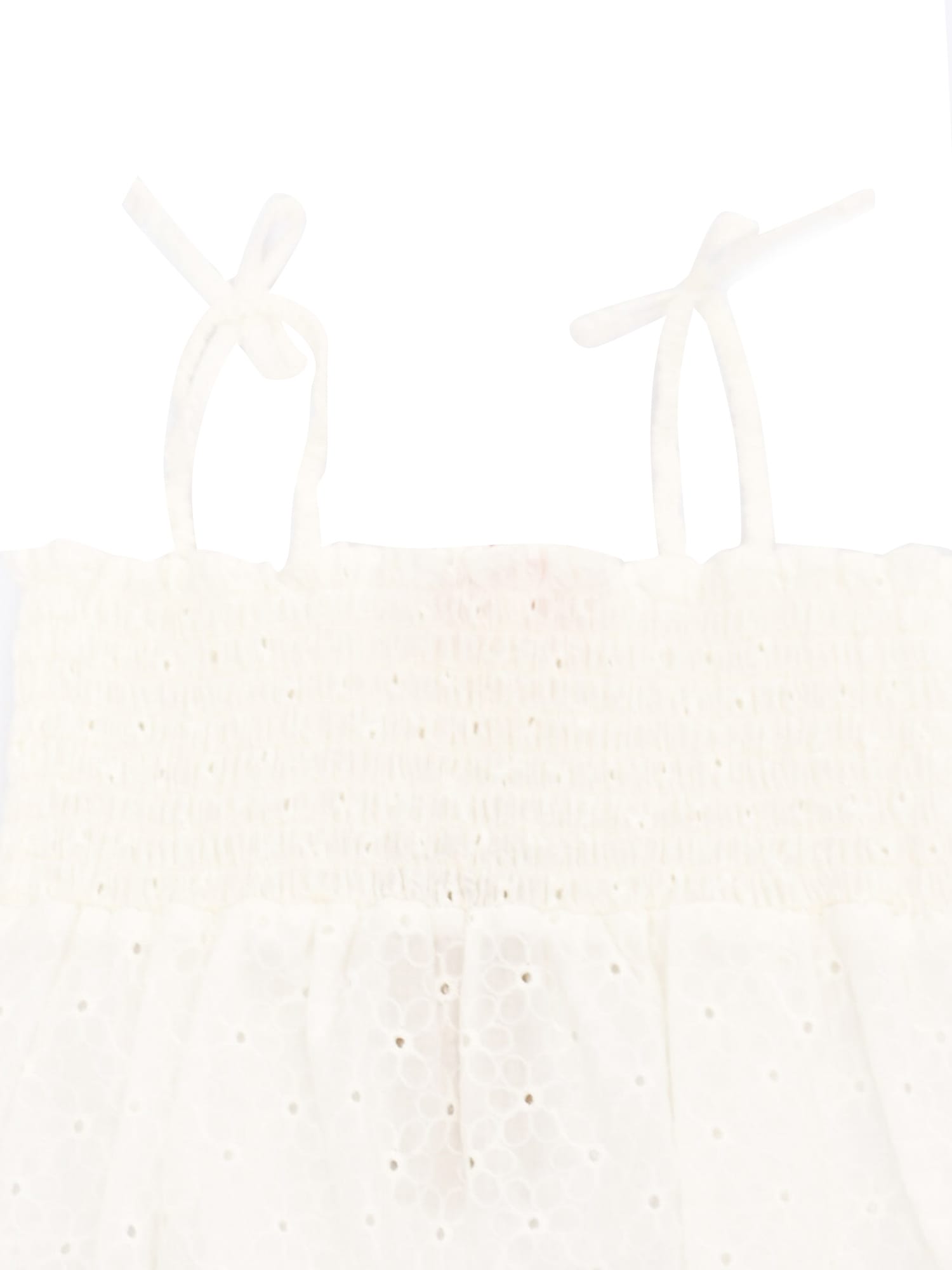 Mc2 Saint Barth Dudu-cotton Daisies Embroidery 01 In White