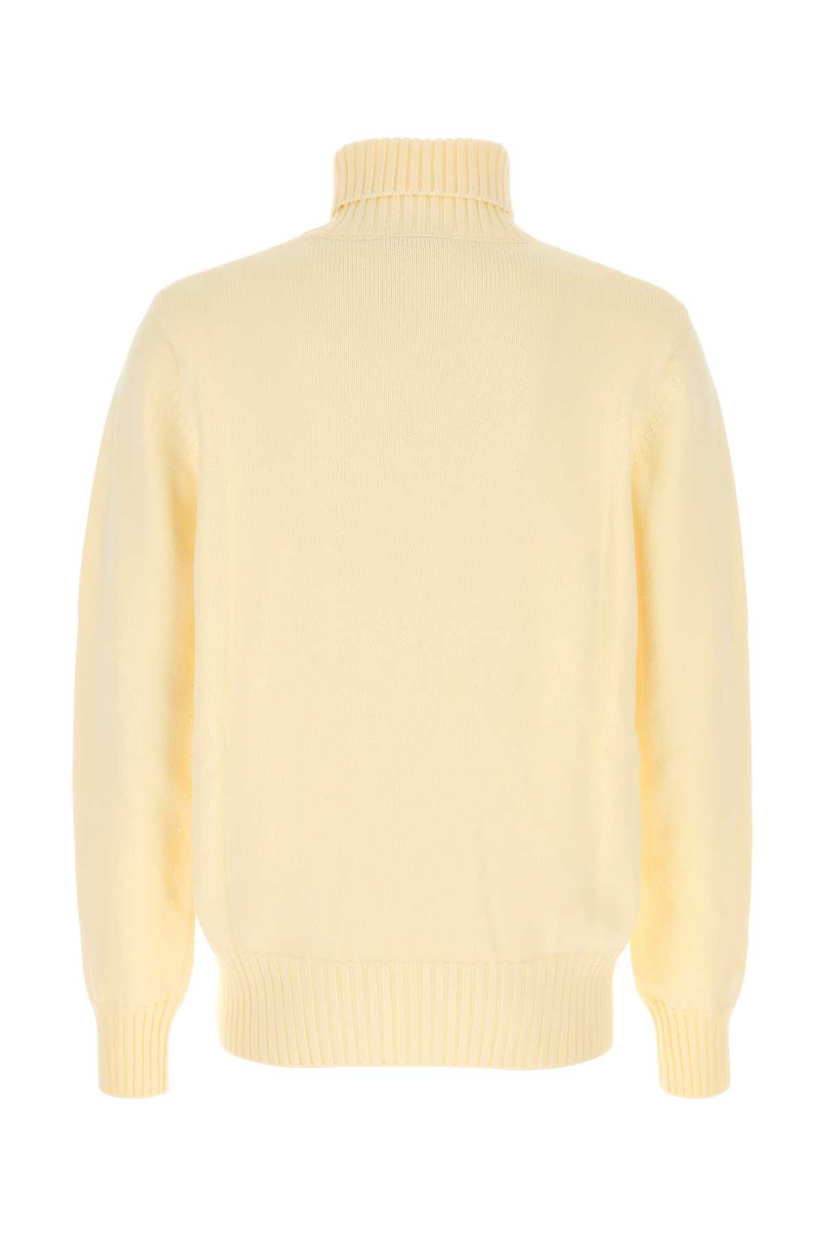 Givenchy Cotton Turtleneck Sweater Ribbed Cuffs In Neutral