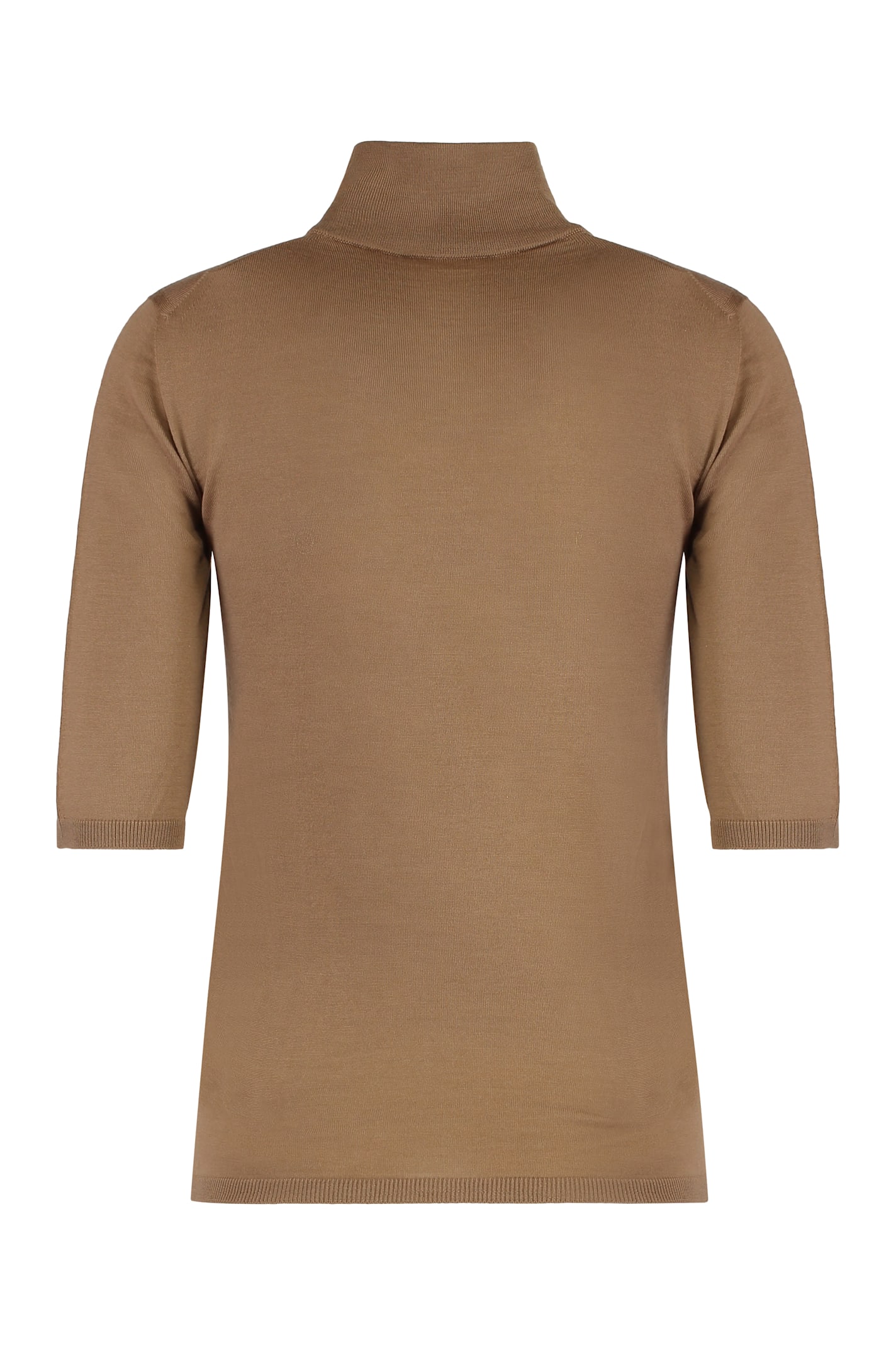 Max Mara Maglione A Collo Alto A Maniche Corte In Lana