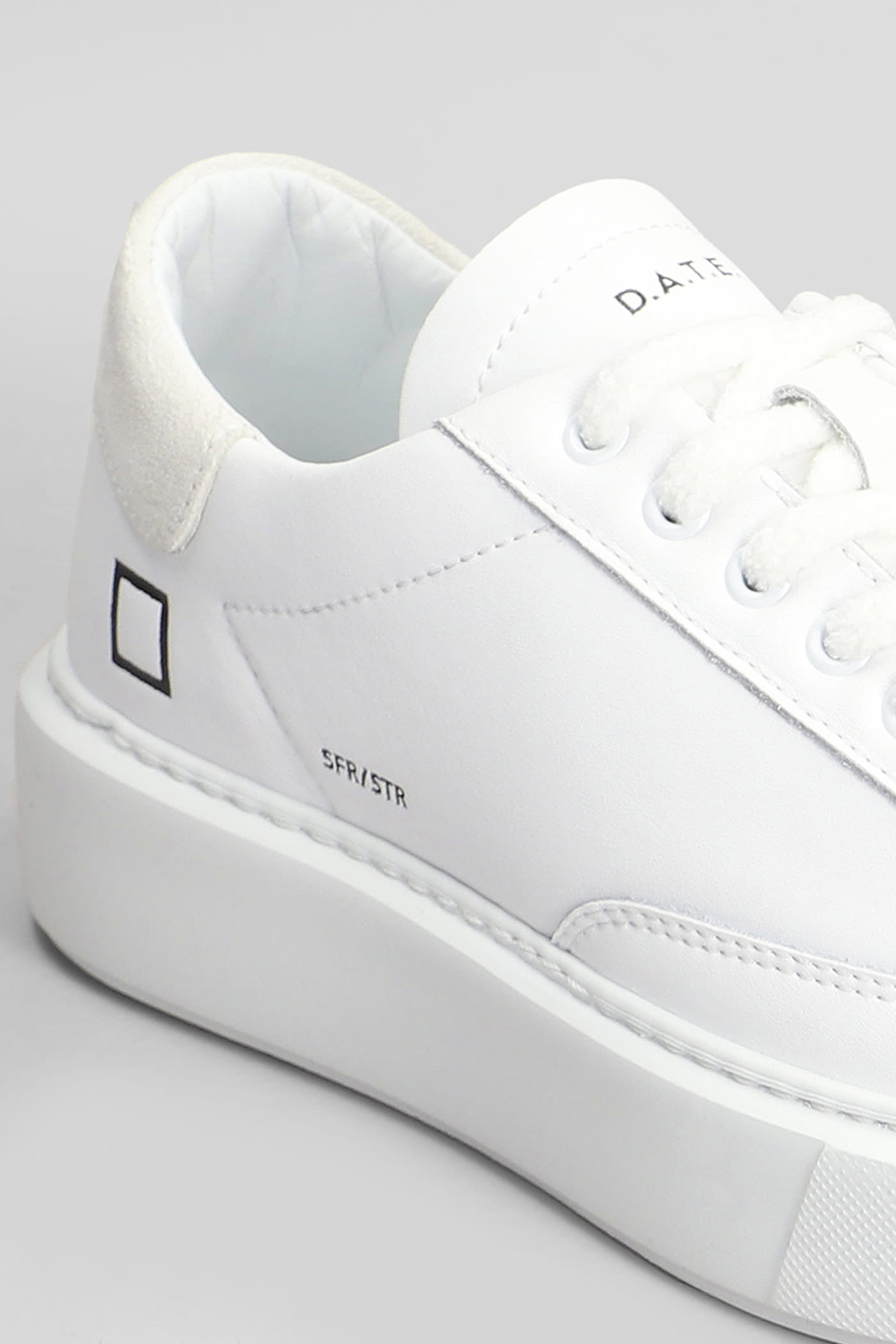 Shop Date Sfera Stripe Sneakers In White Leather