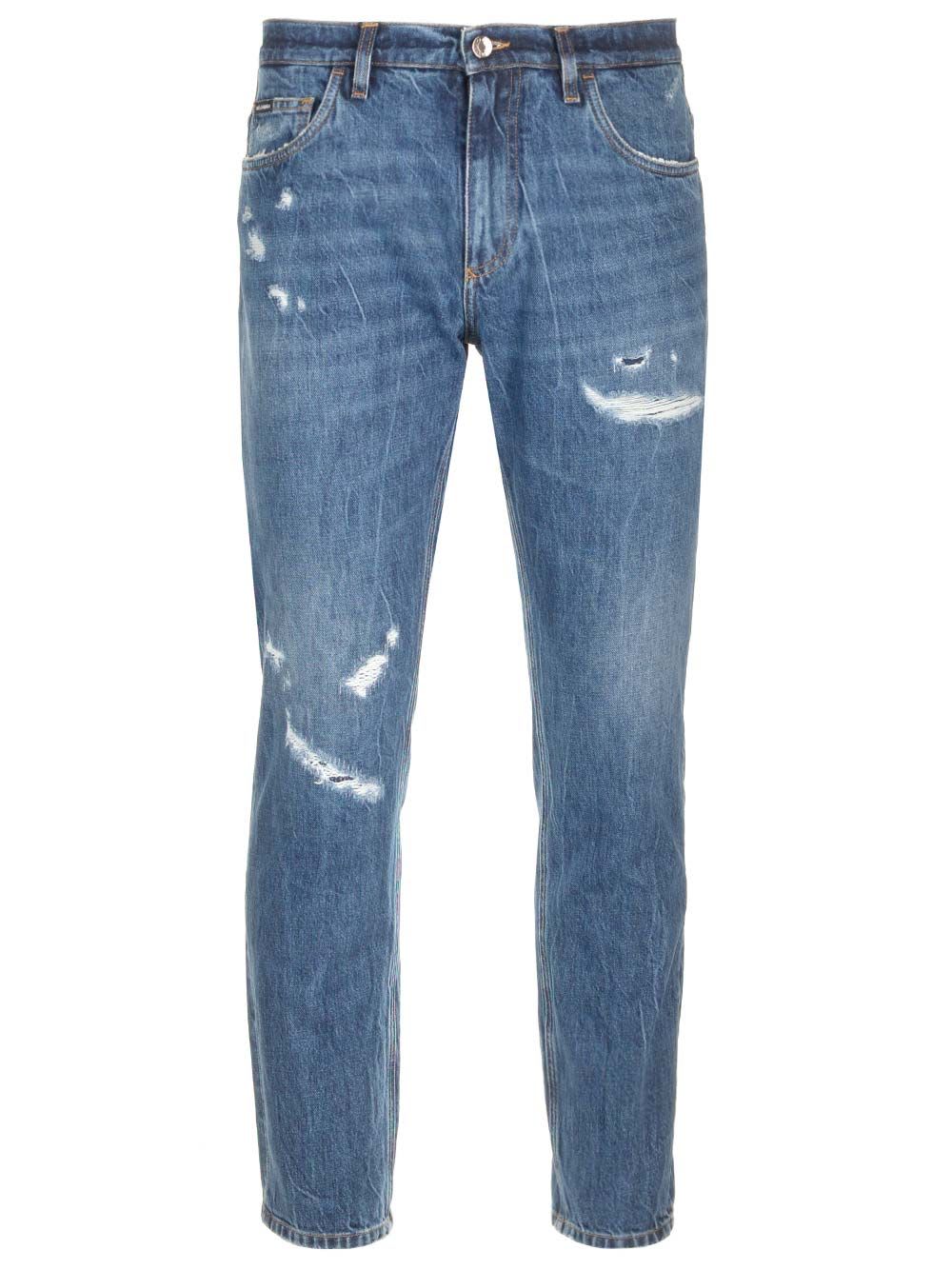 Shop Dolce & Gabbana Loose Jeans In Blue