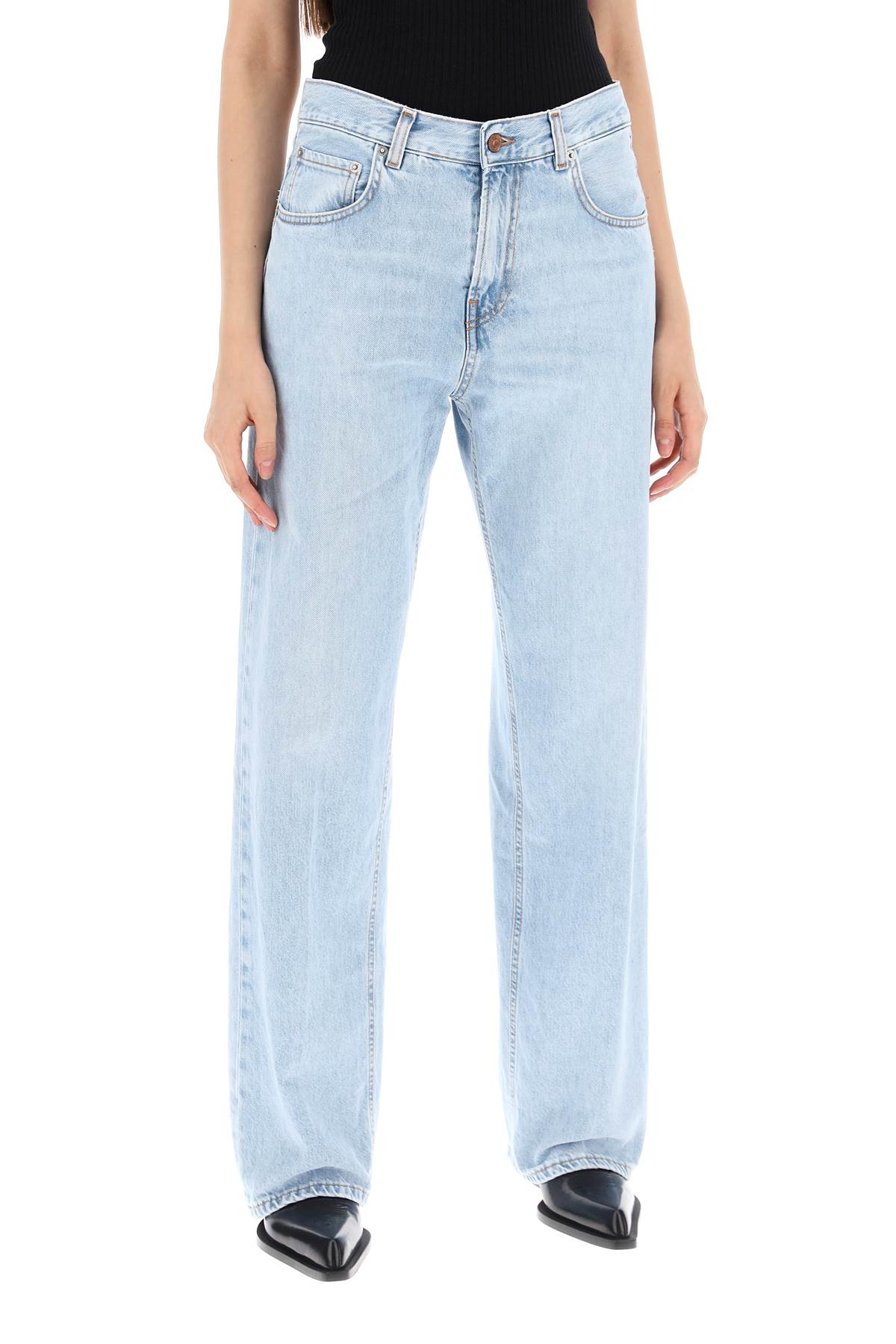 Shop Haikure Bonnie Jeans In Ponza Blue (blue)