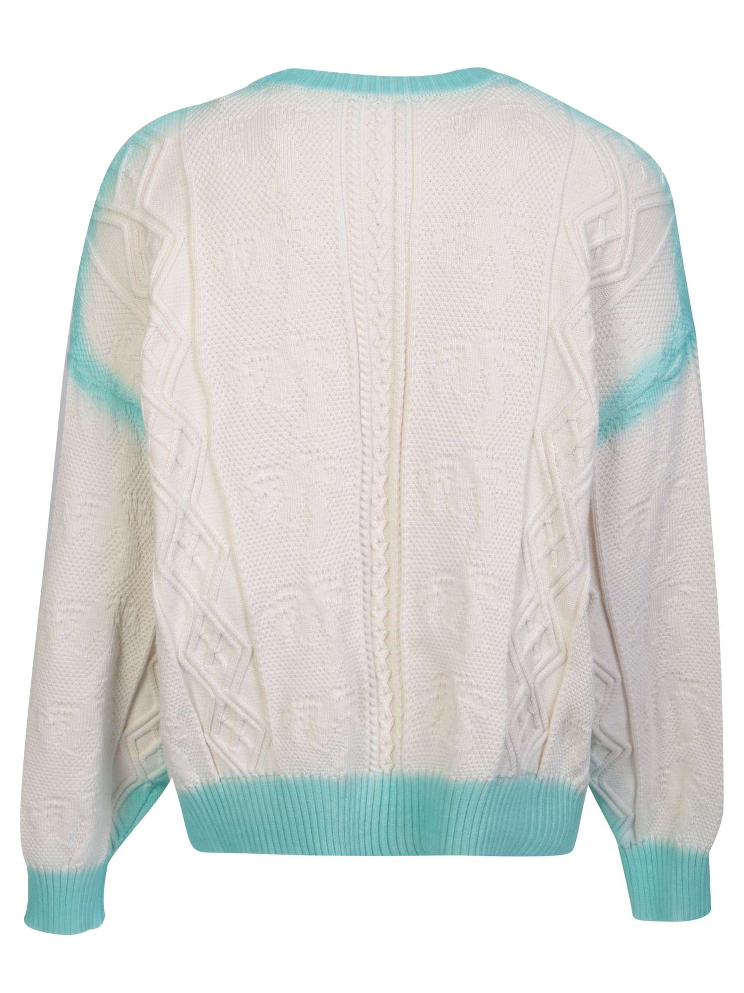 Shop Palm Angels Palm Print Pullover In White