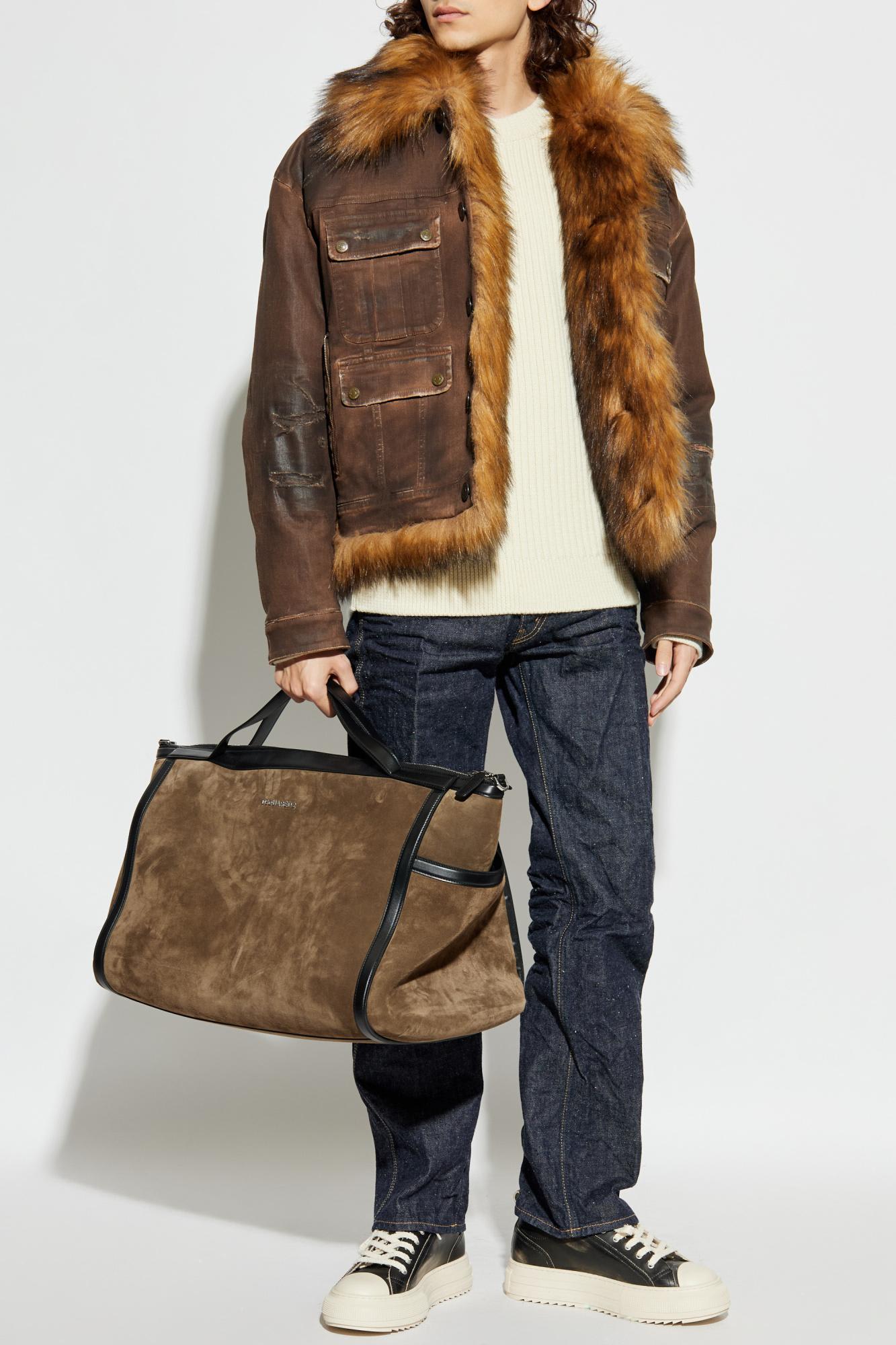 Dsquared2 Insulated Denim Jacket In Animal Print