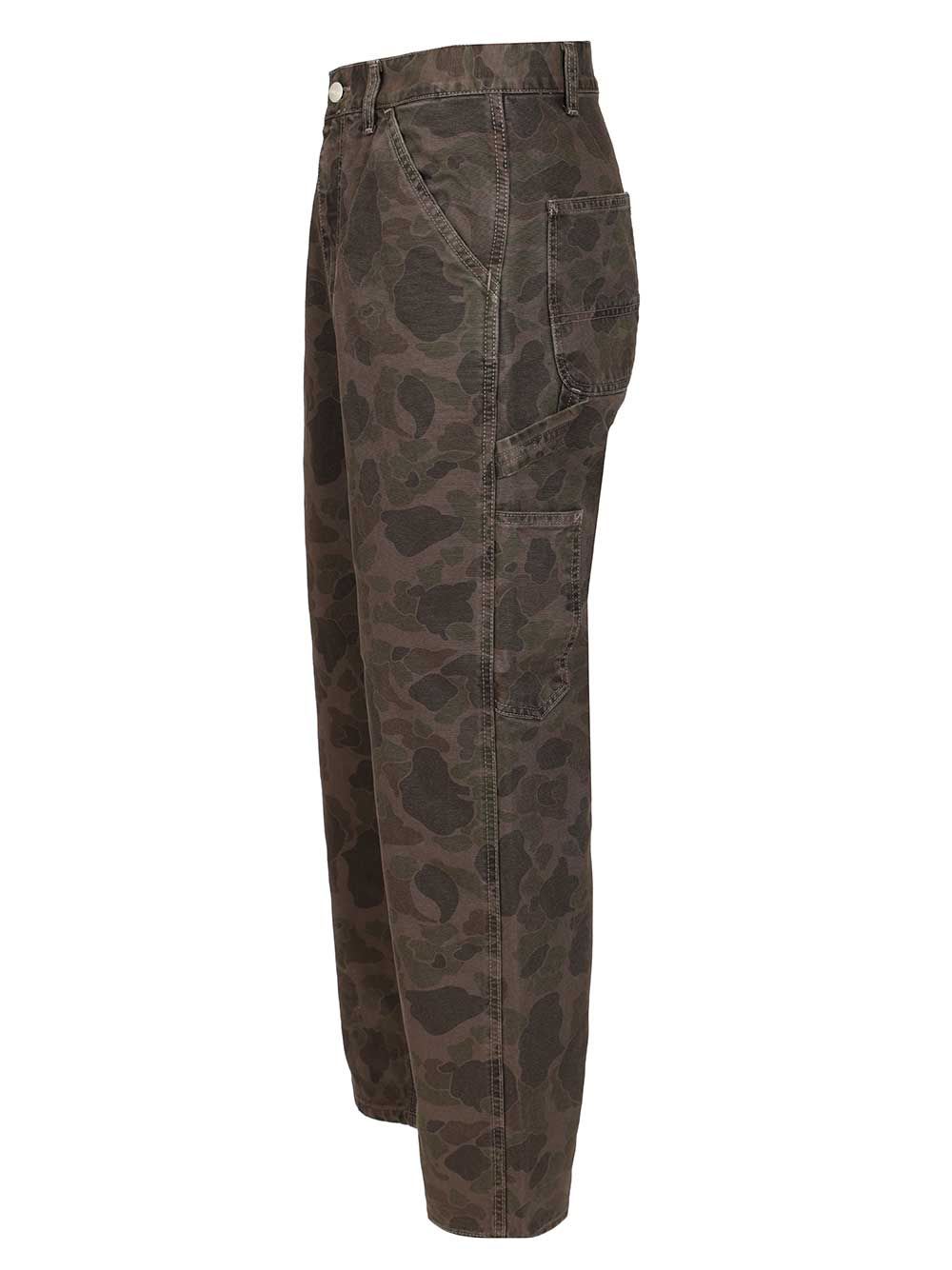 Carhartt Duck Single Knee Jeans Camouflage In Green