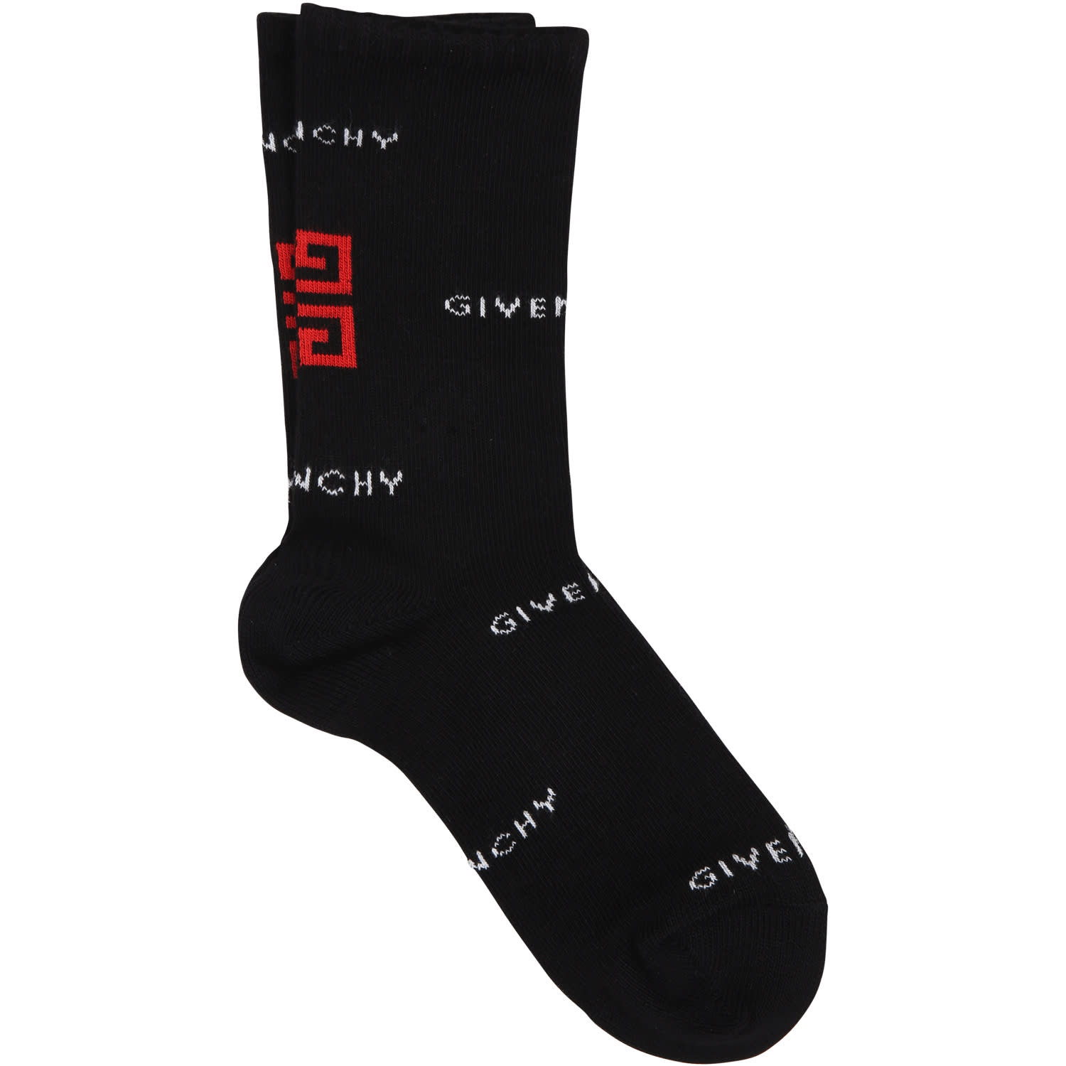 Givenchy Kids' Black Socks For Boy With Logo