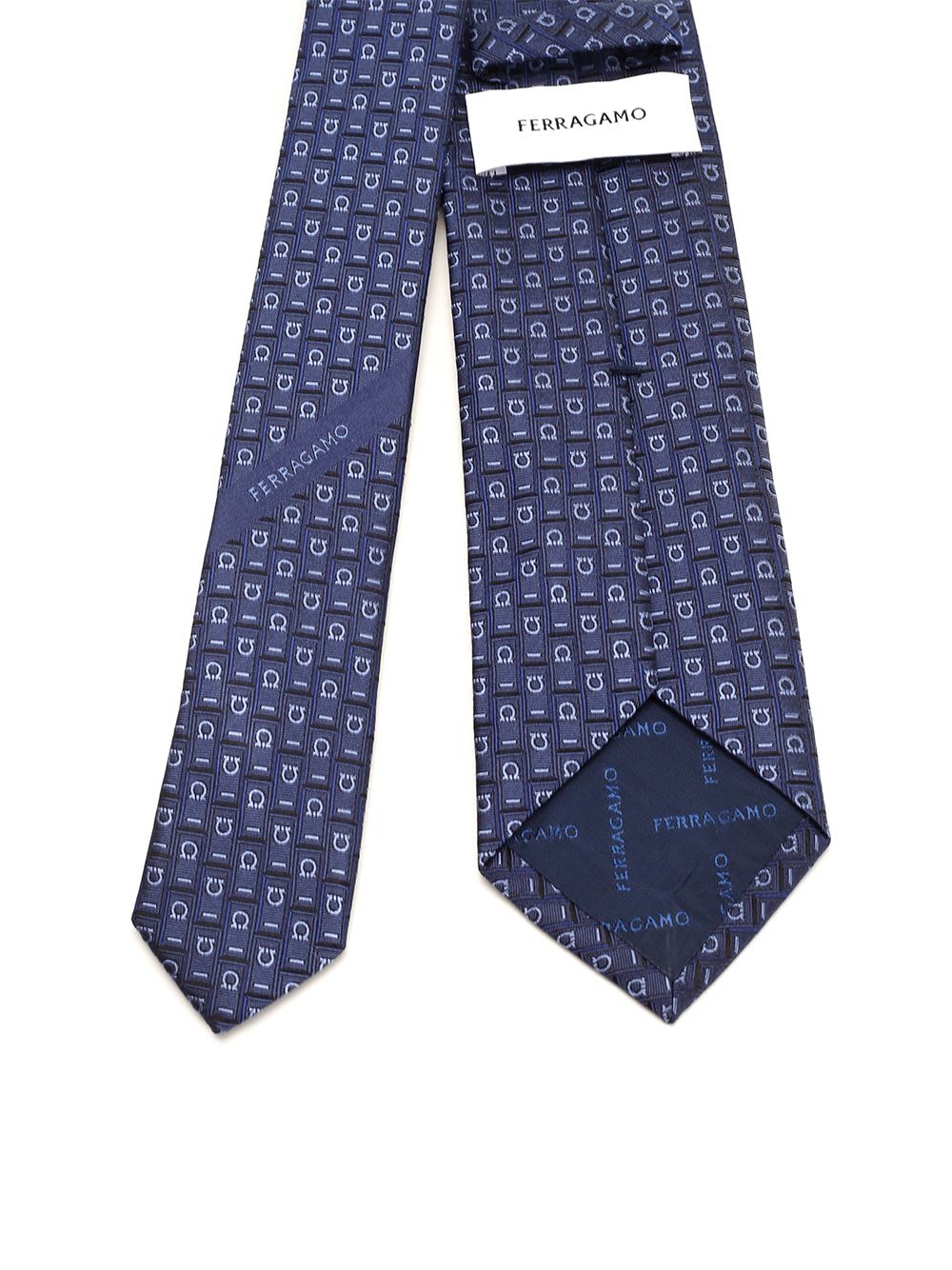 Shop Ferragamo Silk Tie In Blue