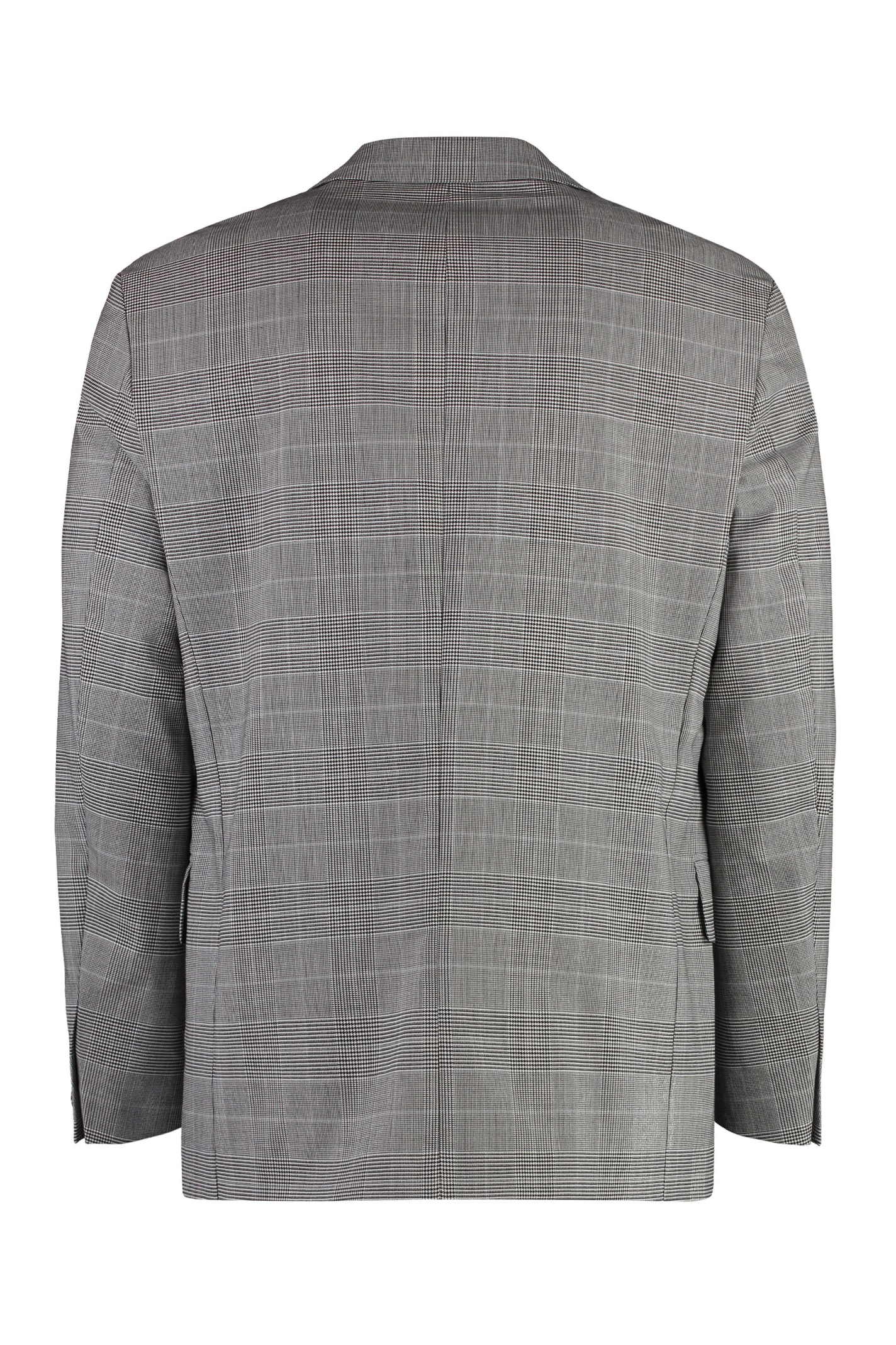 Shop Hugo Boss Prince Of Wales Checked Jacket In Grey