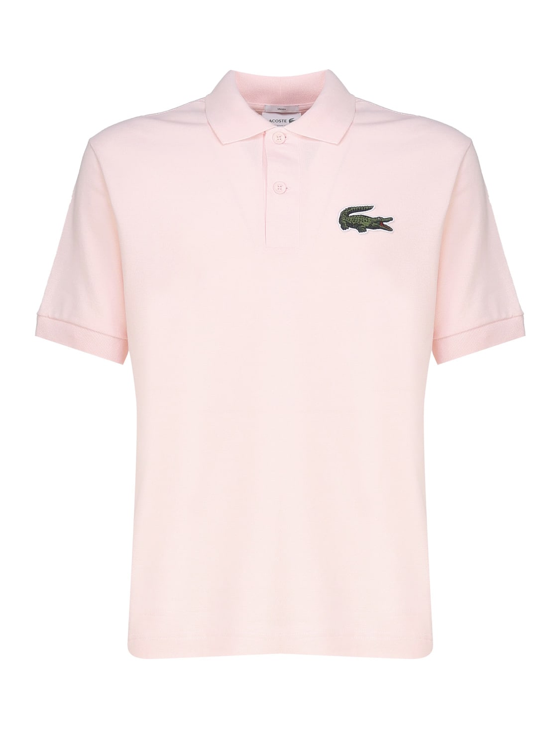Shop Lacoste Cotton Pique Polo Shirt With Logo In Pink
