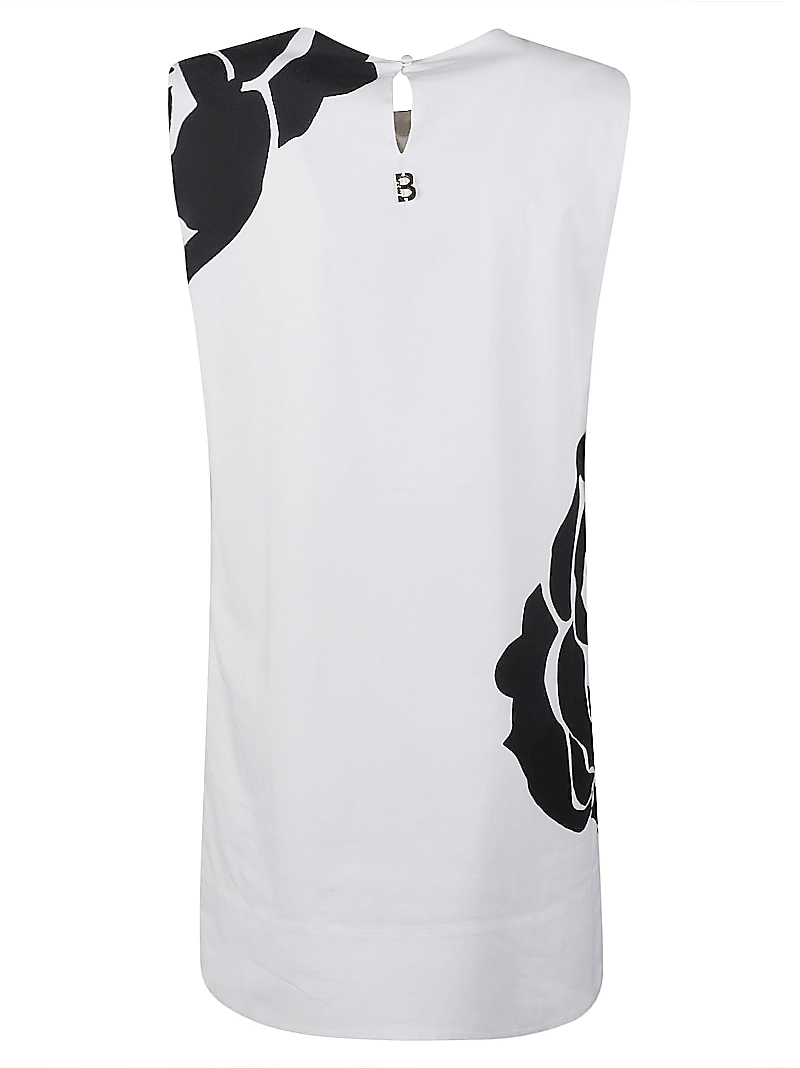 Blugirl Printed Popeline Stretch Twig Dress In White