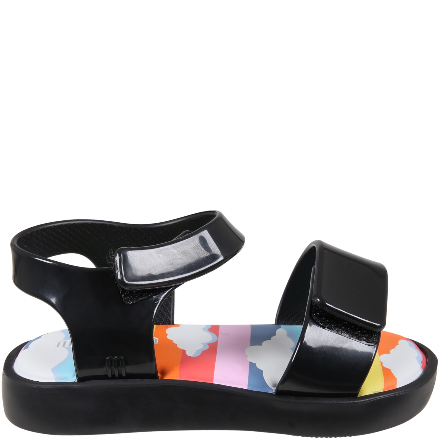 Melissa Black Sandals For Kids With Clouds