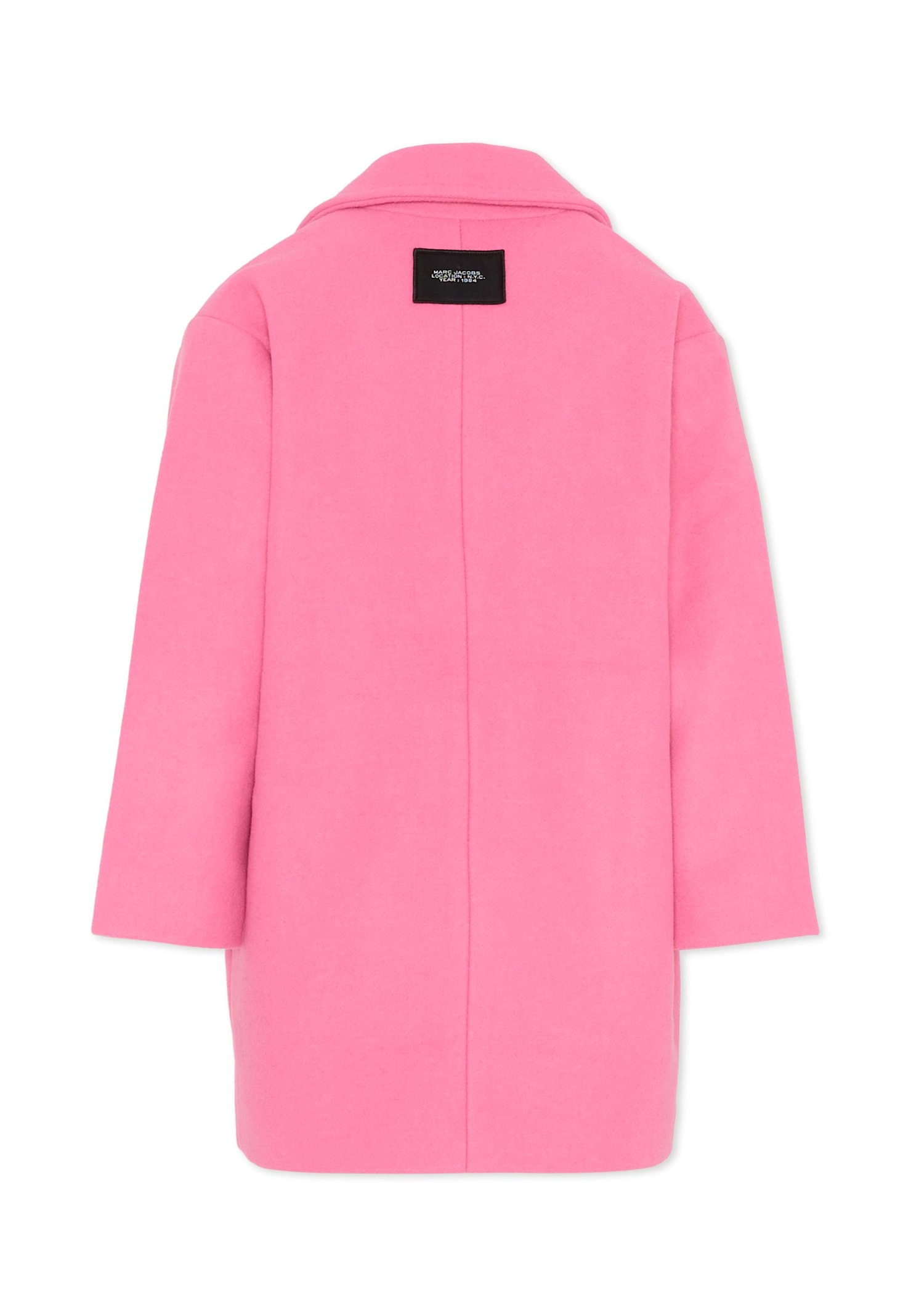 Marc Jacobs Pink Coat For Girl With Patch In Pink