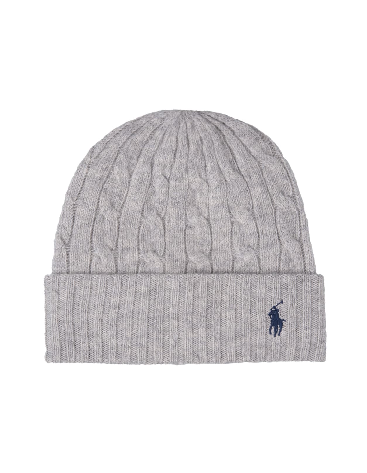 Grey Cable-knit Wool-cashmere Beanie