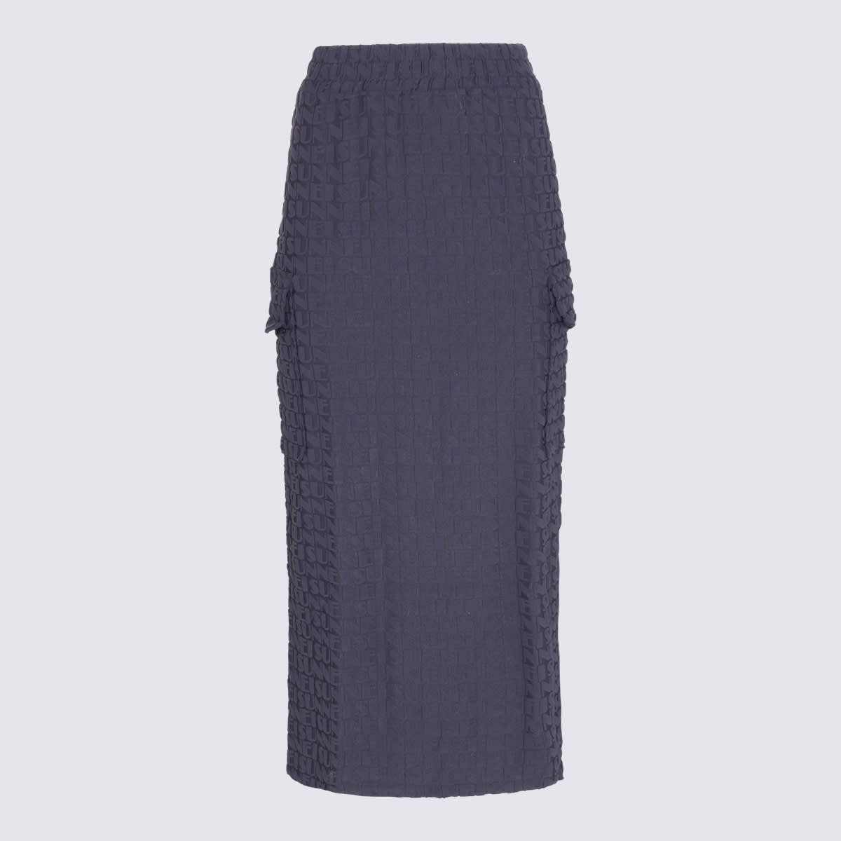 SUNNEI DARK NAVY STRETCH LONG SKIRT 