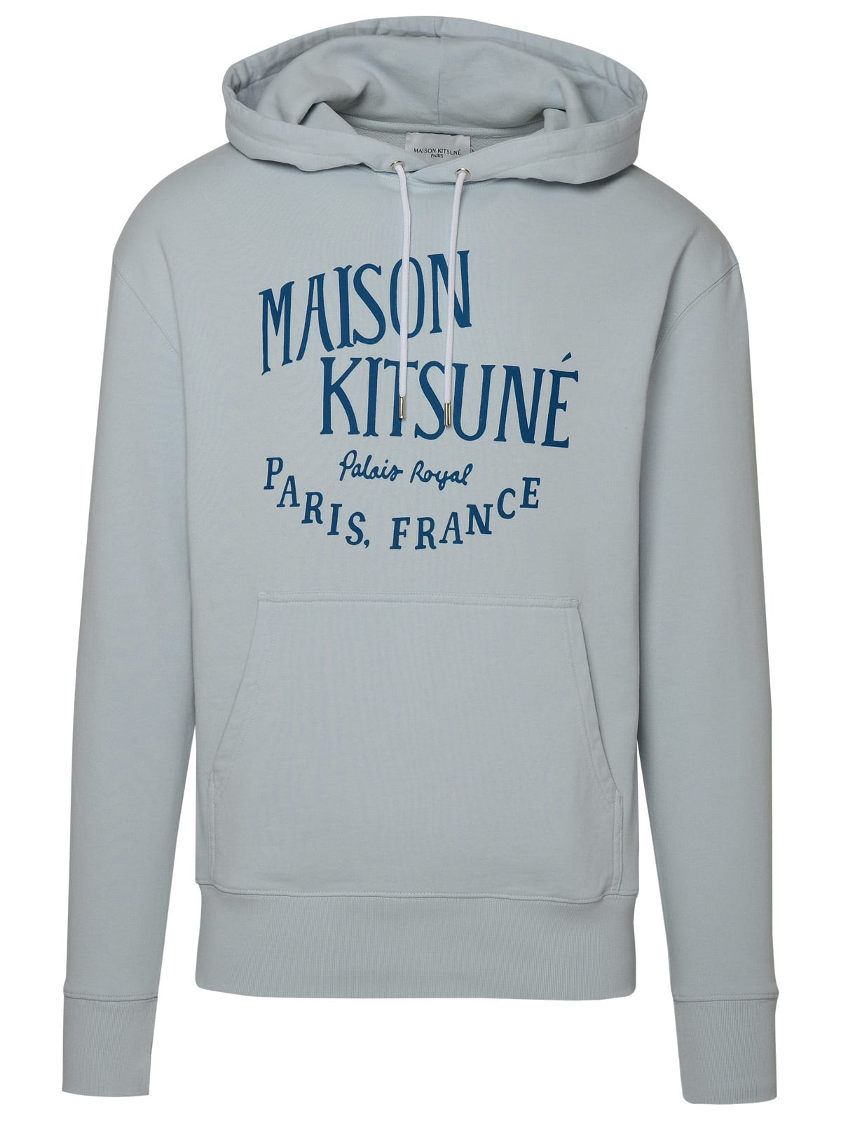 Shop Maison Kitsuné Light Blue Cotton Sweatshirt