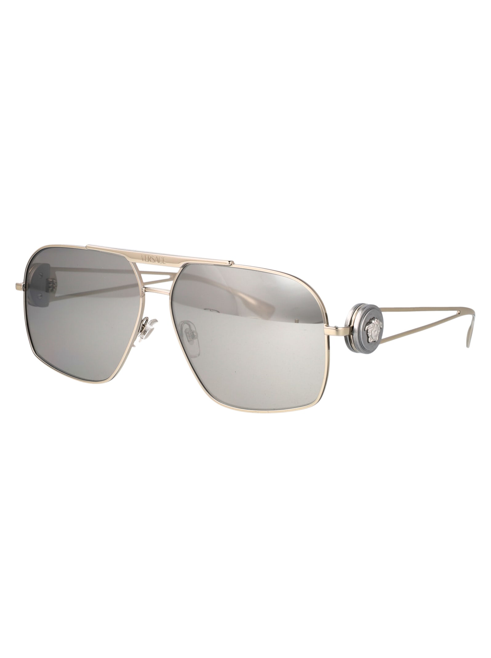 Shop Versace 0ve2269 Sunglasses In 10006g Silver