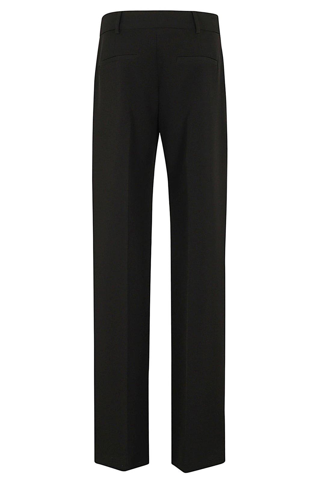 Shop M05ch1n0 Jeans Jeans Pleated Tailored Trousers In Black